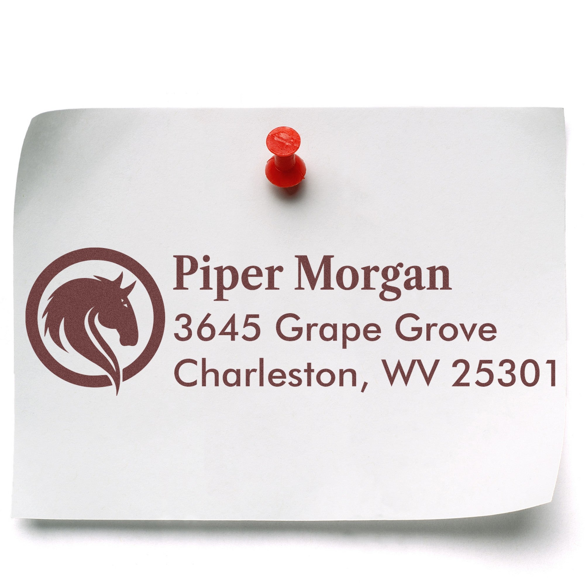 Glorious Glory Horse Personalized Address Label Rubber Stamp - Engineer Seal Stamps