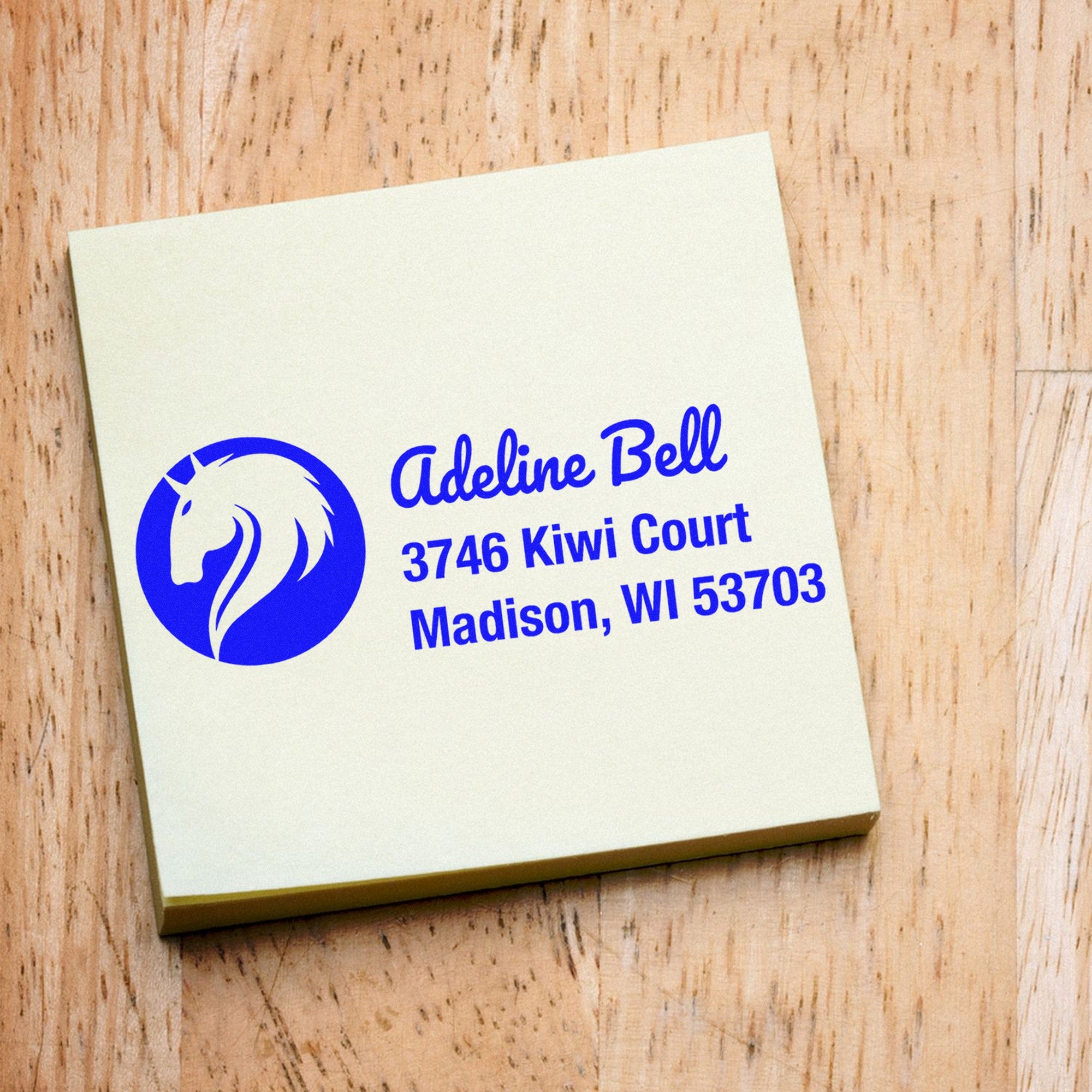 PSI Sapphire Blue Steed Customized Address Return Pre-Inked Stamp - Engineer Seal Stamps