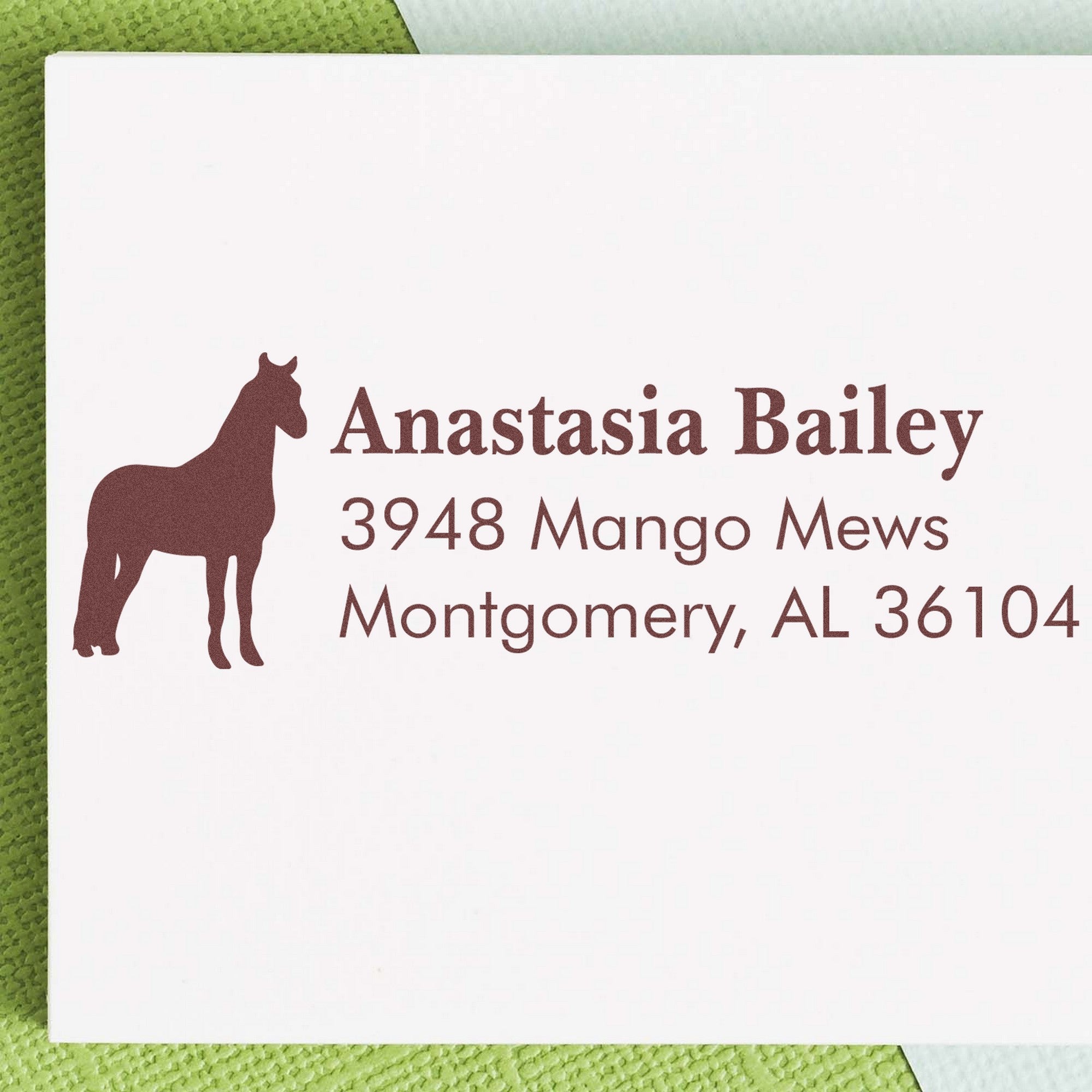 PSI Twinkling Twilight Steed Customized Mail Address Pre-Inked Stamp - Engineer Seal Stamps
