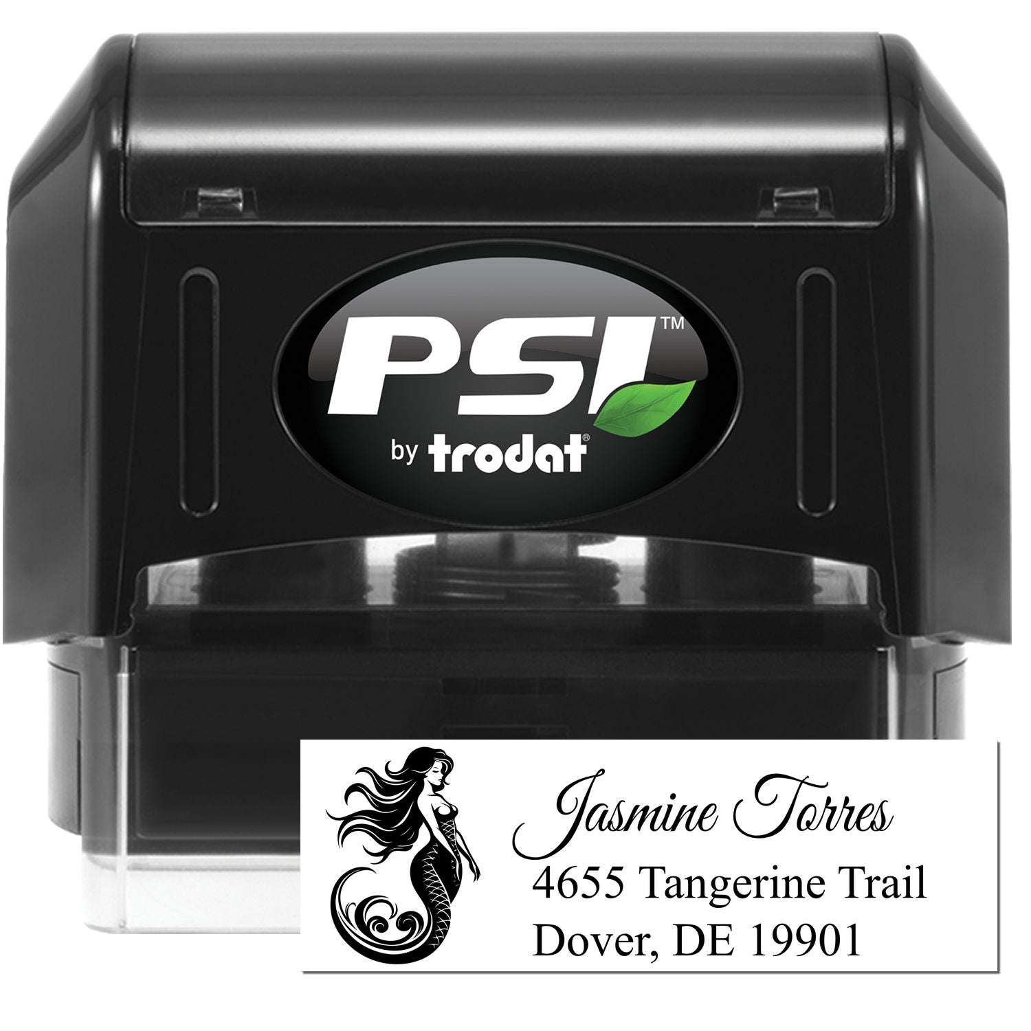 PSI Mystic Mermaid Customized Mailing Pre-Inked Stamp - Engineer Seal Stamps