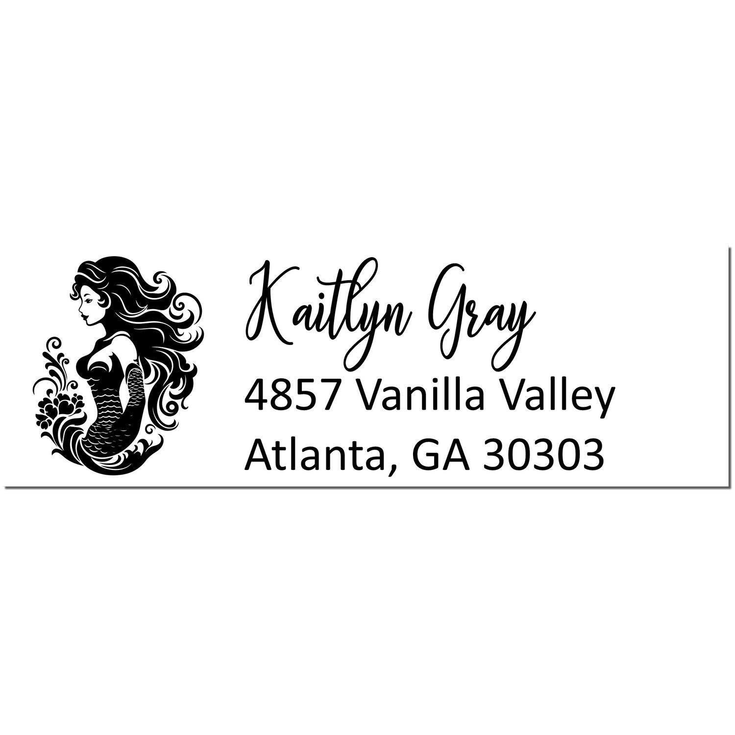 Self-Inking Mermaid's Whisper Custom Home Address For Envelopes Stamp - Engineer Seal Stamps