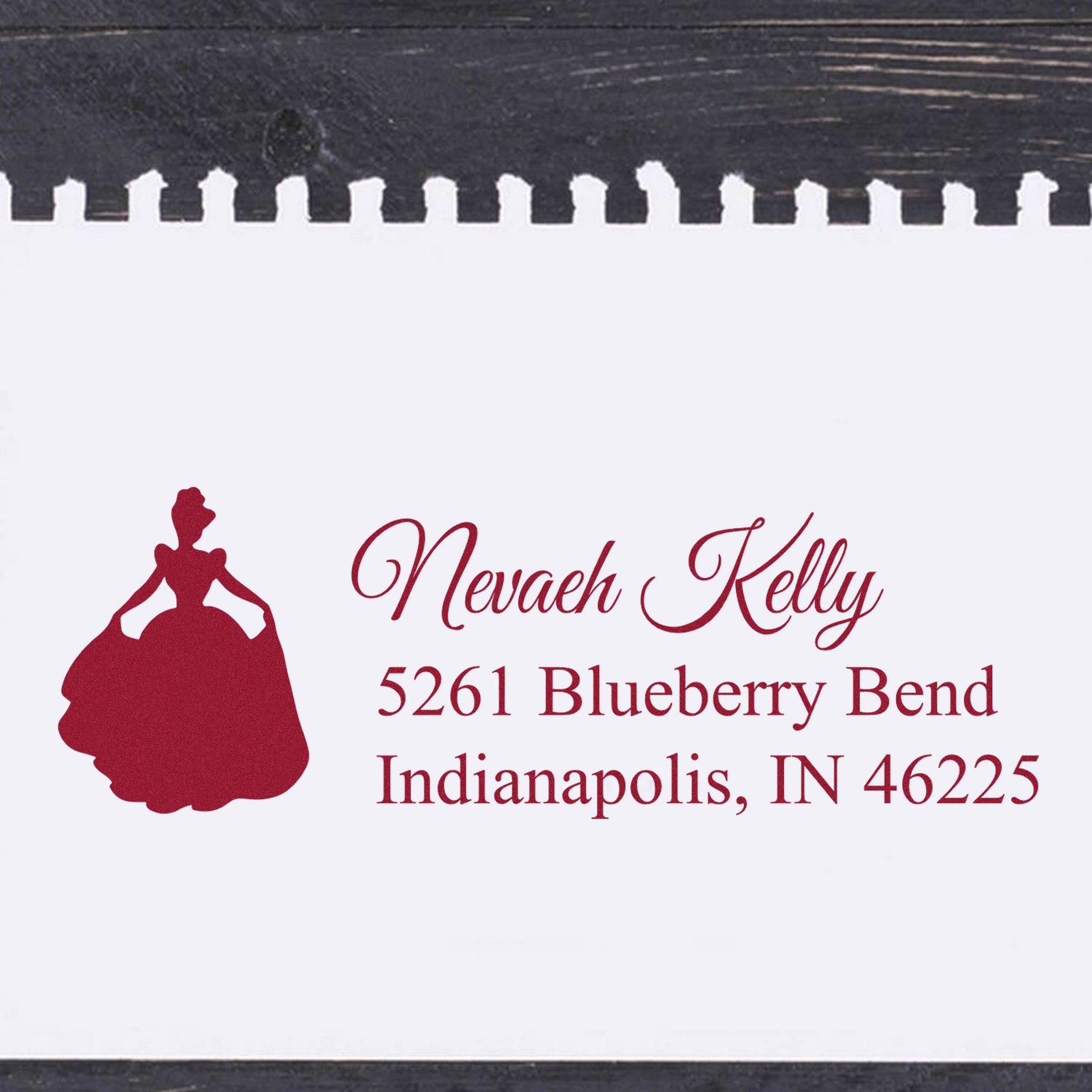 Self-Inking Graceful Isabella Princess Customizable Return Address Stamp - Engineer Seal Stamps