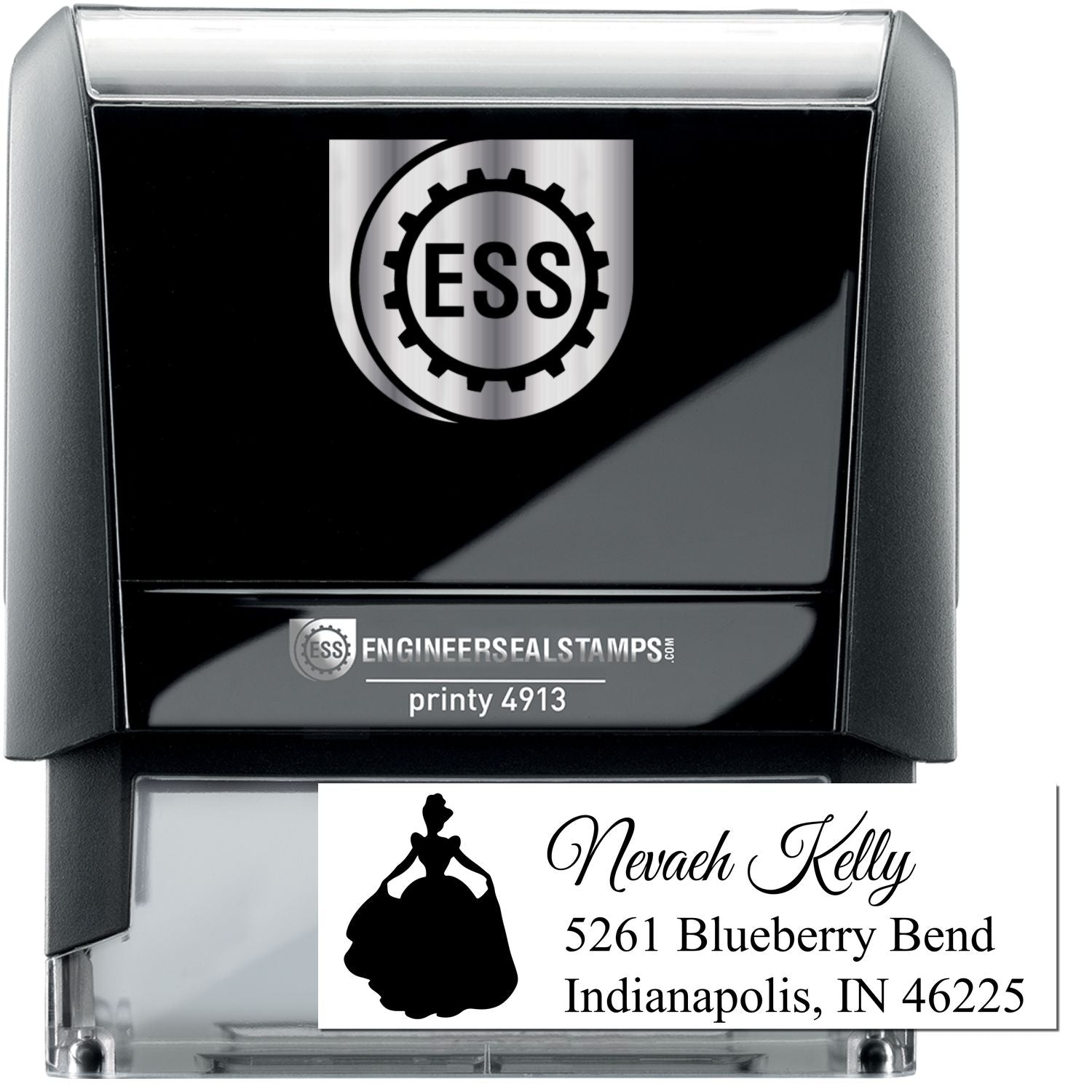 Self-Inking Graceful Isabella Princess Customizable Return Address Stamp - Engineer Seal Stamps