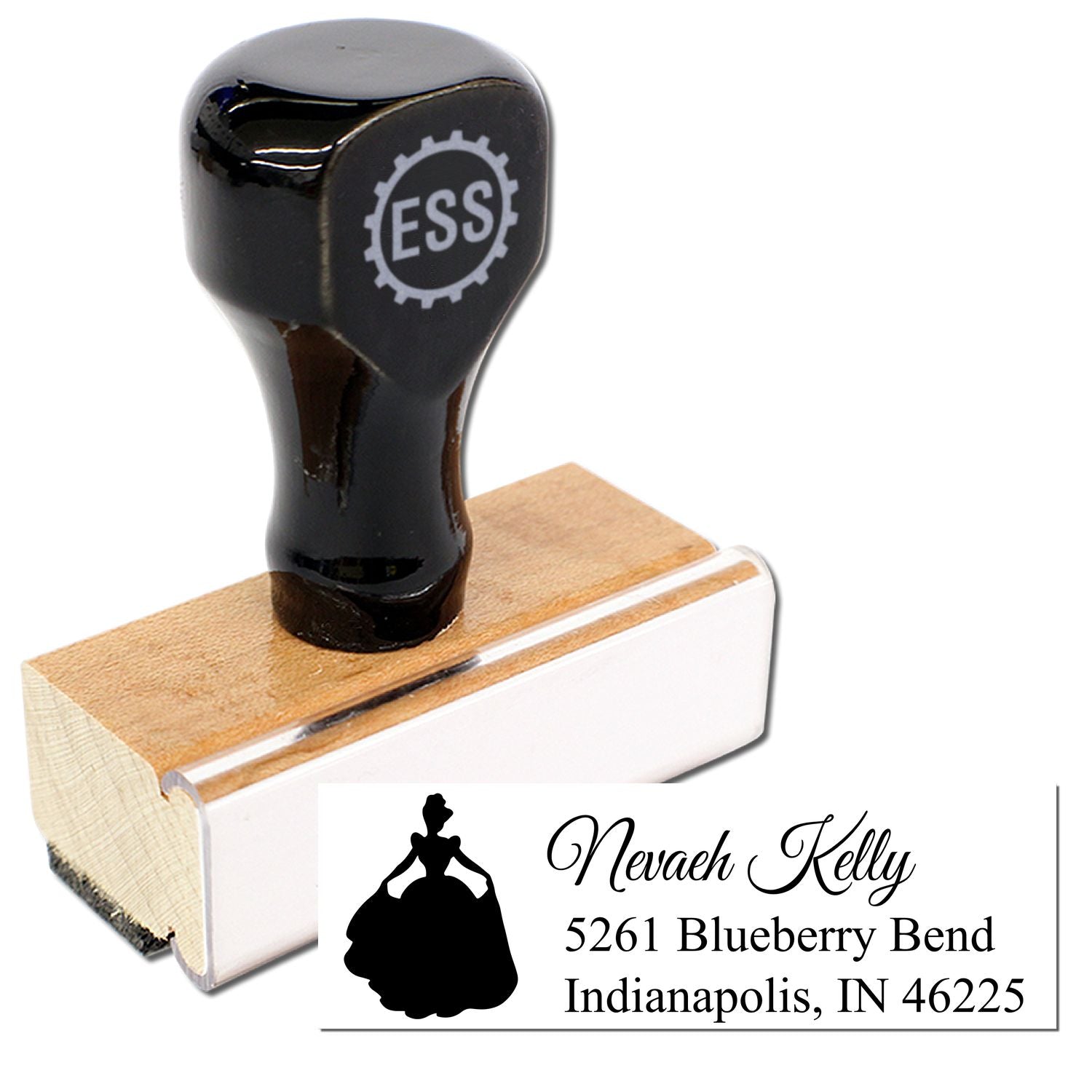 Graceful Isabella Princess Handmade Home Address Rubber Stamp - Engineer Seal Stamps