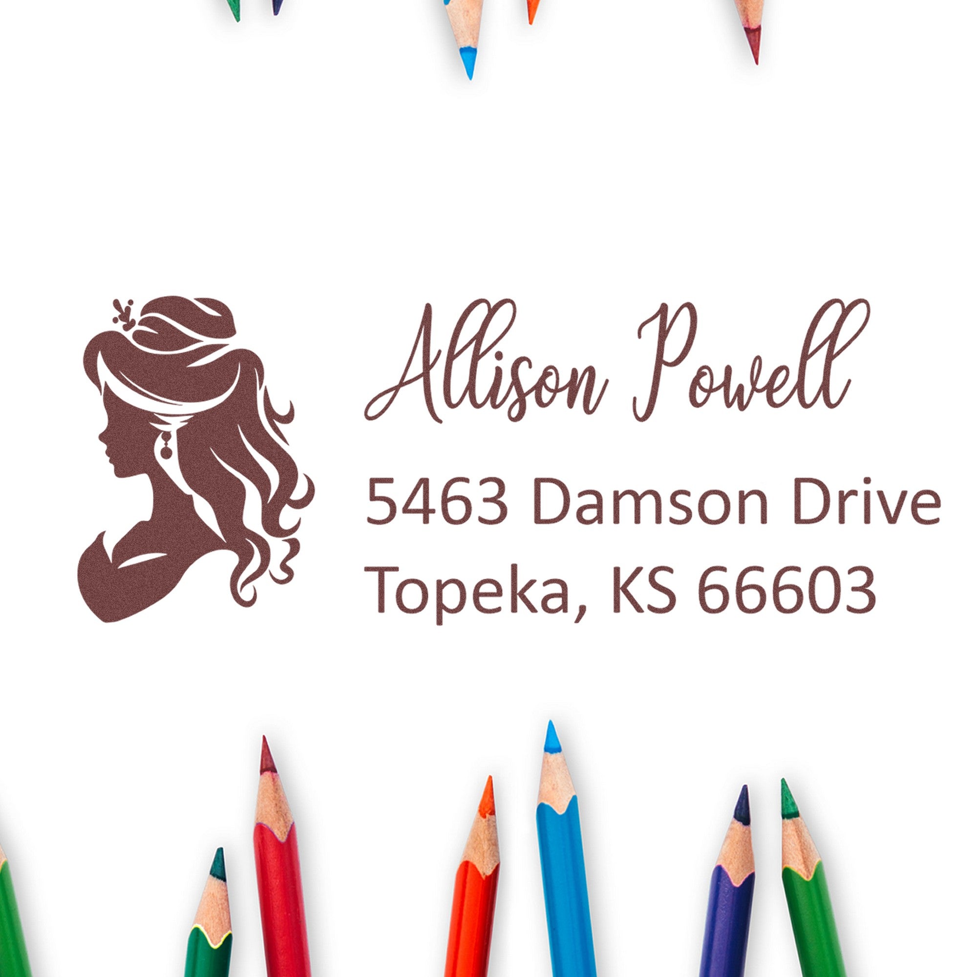 Self-Inking Mystical Ariadne Princess Customizable Mailing Stamp - Engineer Seal Stamps