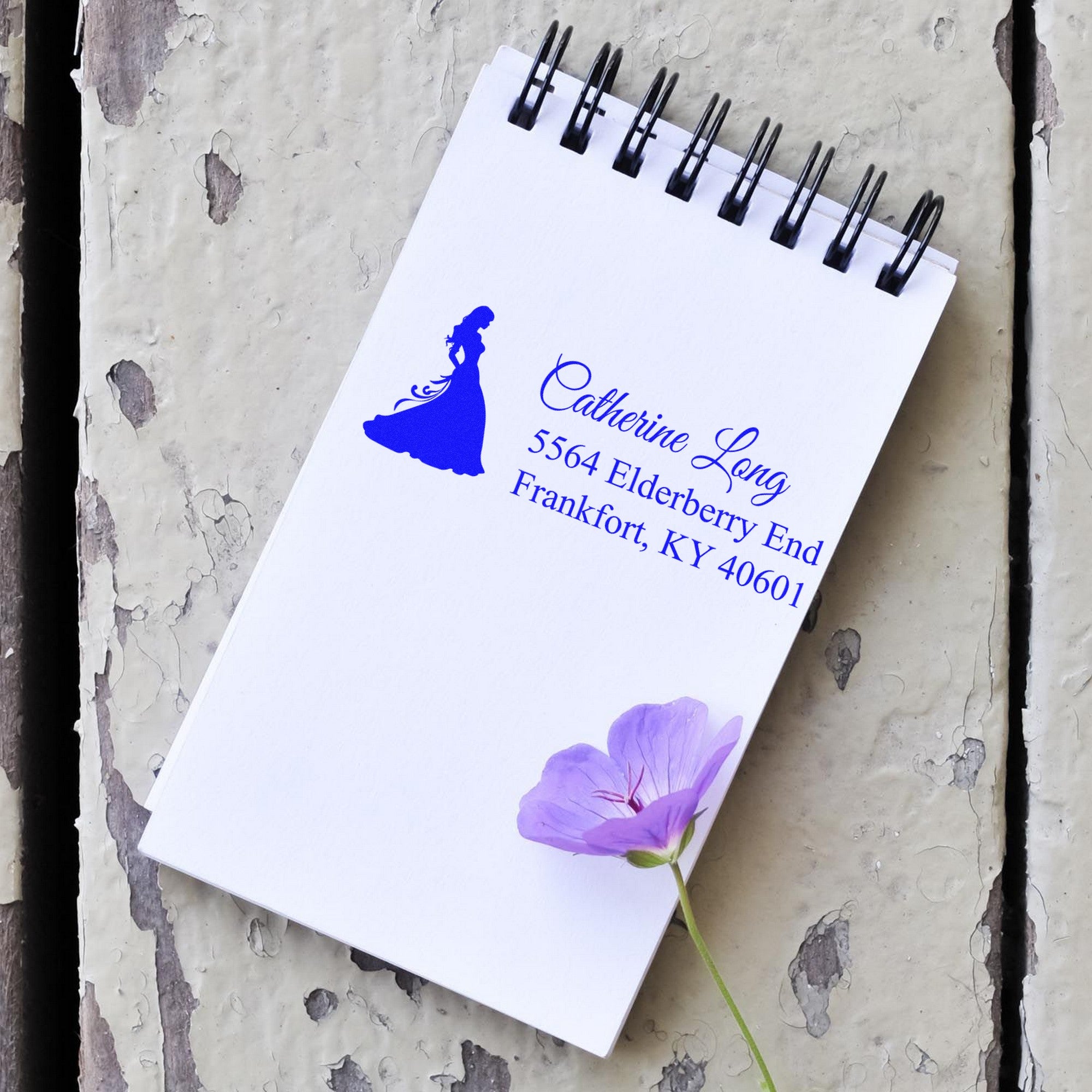 PSI Enchanted Gwendolyn Princess Custom Address Pre-Inked Stamp - Engineer Seal Stamps