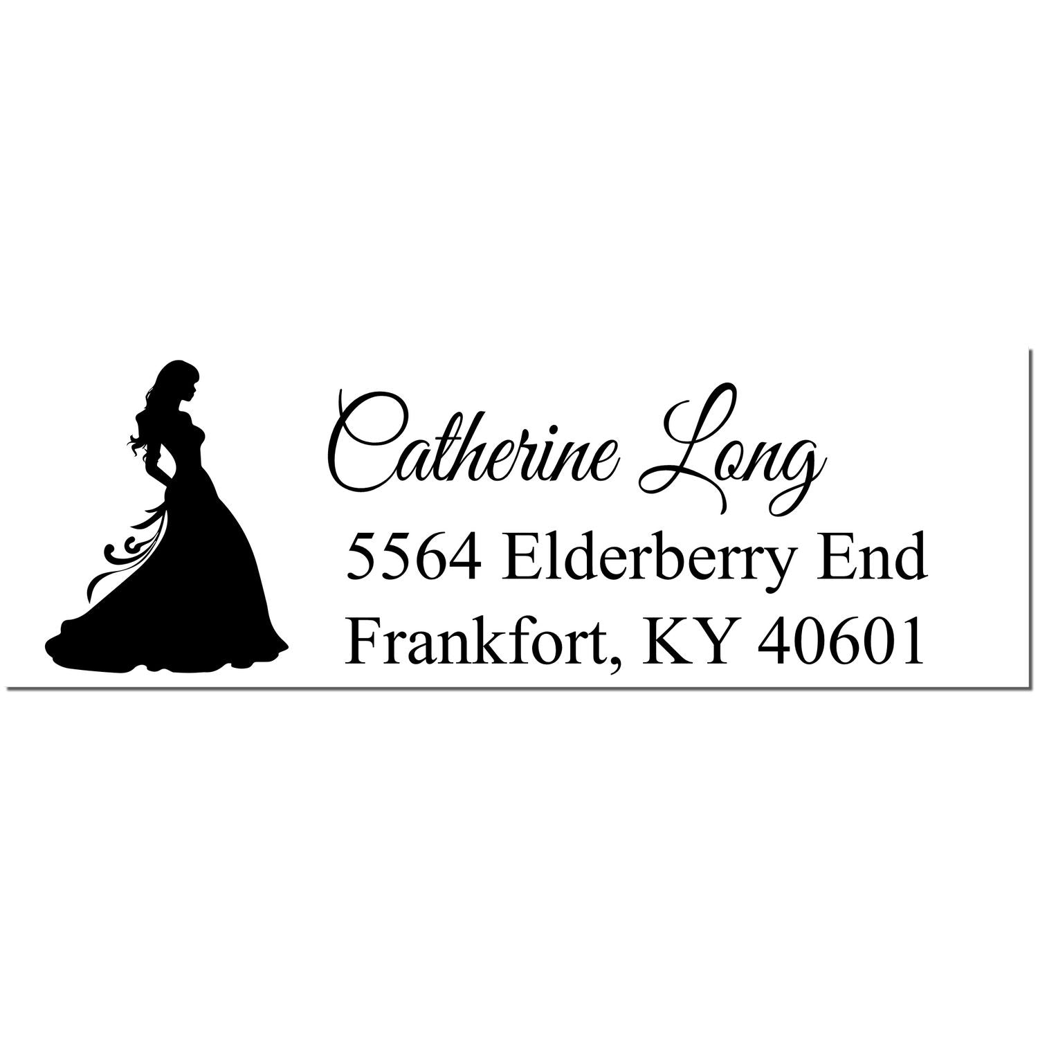 Enchanted Gwendolyn Princess Handmade Mail Address Rubber Stamp - Engineer Seal Stamps