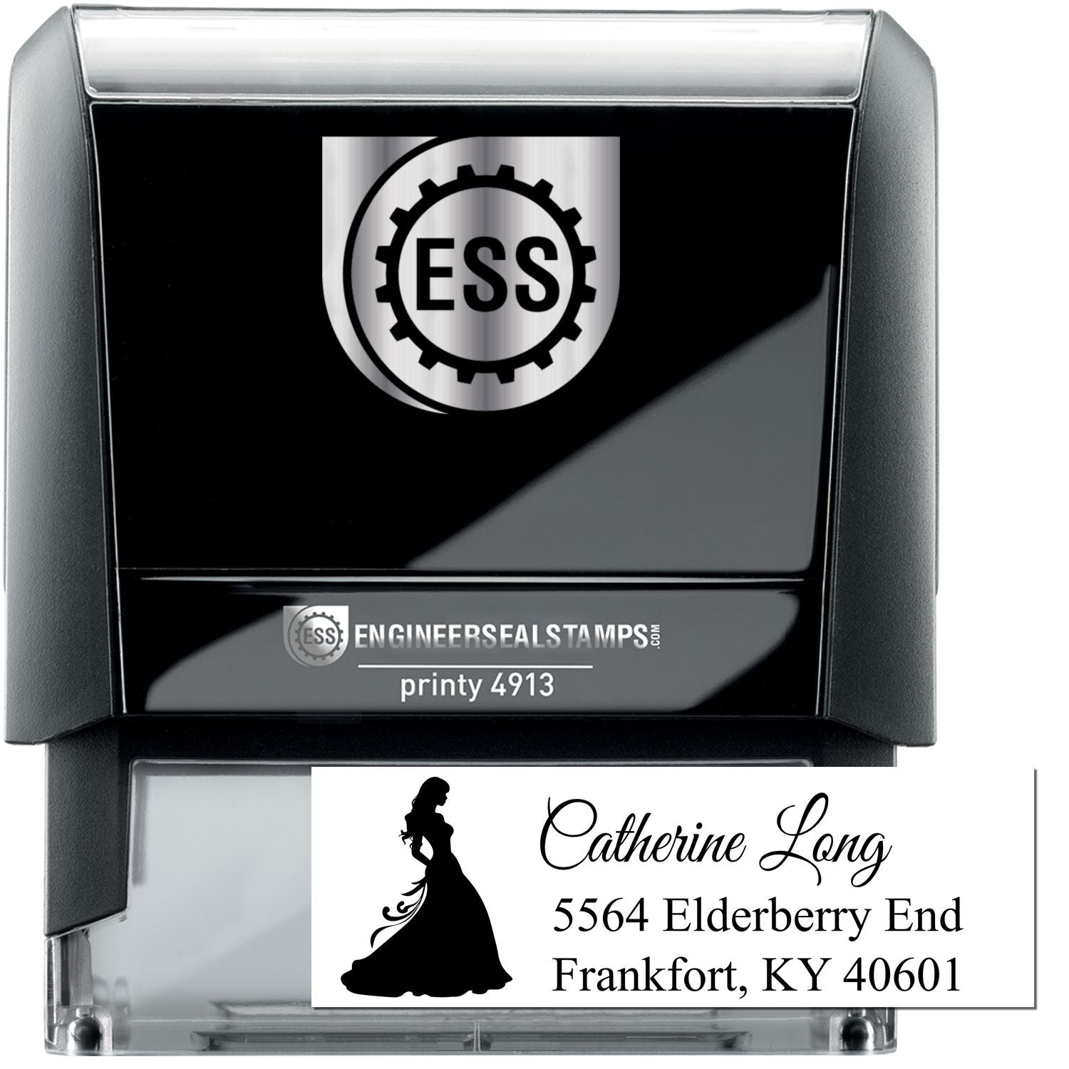 Self-Inking Enchanted Gwendolyn Princess Customizable Mail Stamp - Engineer Seal Stamps