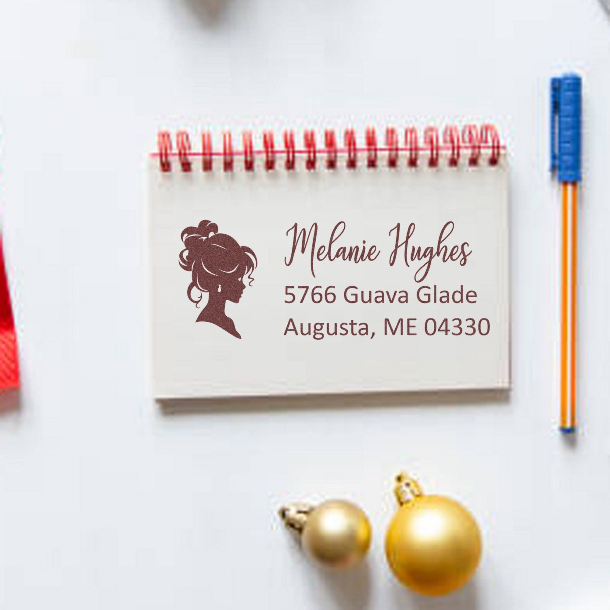 Gentle Eleanora Princess Handmade Home Address For Envelopes Rubber Stamp - Engineer Seal Stamps