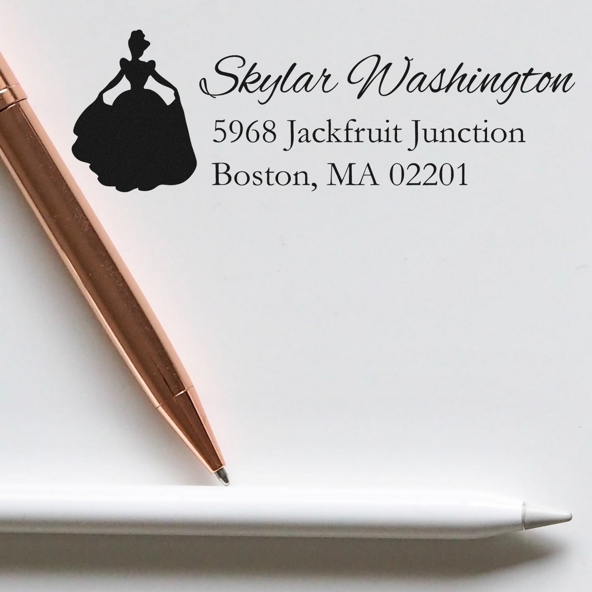 Timeless Anastasia Princess Customize Address Rubber Stamp - Engineer Seal Stamps