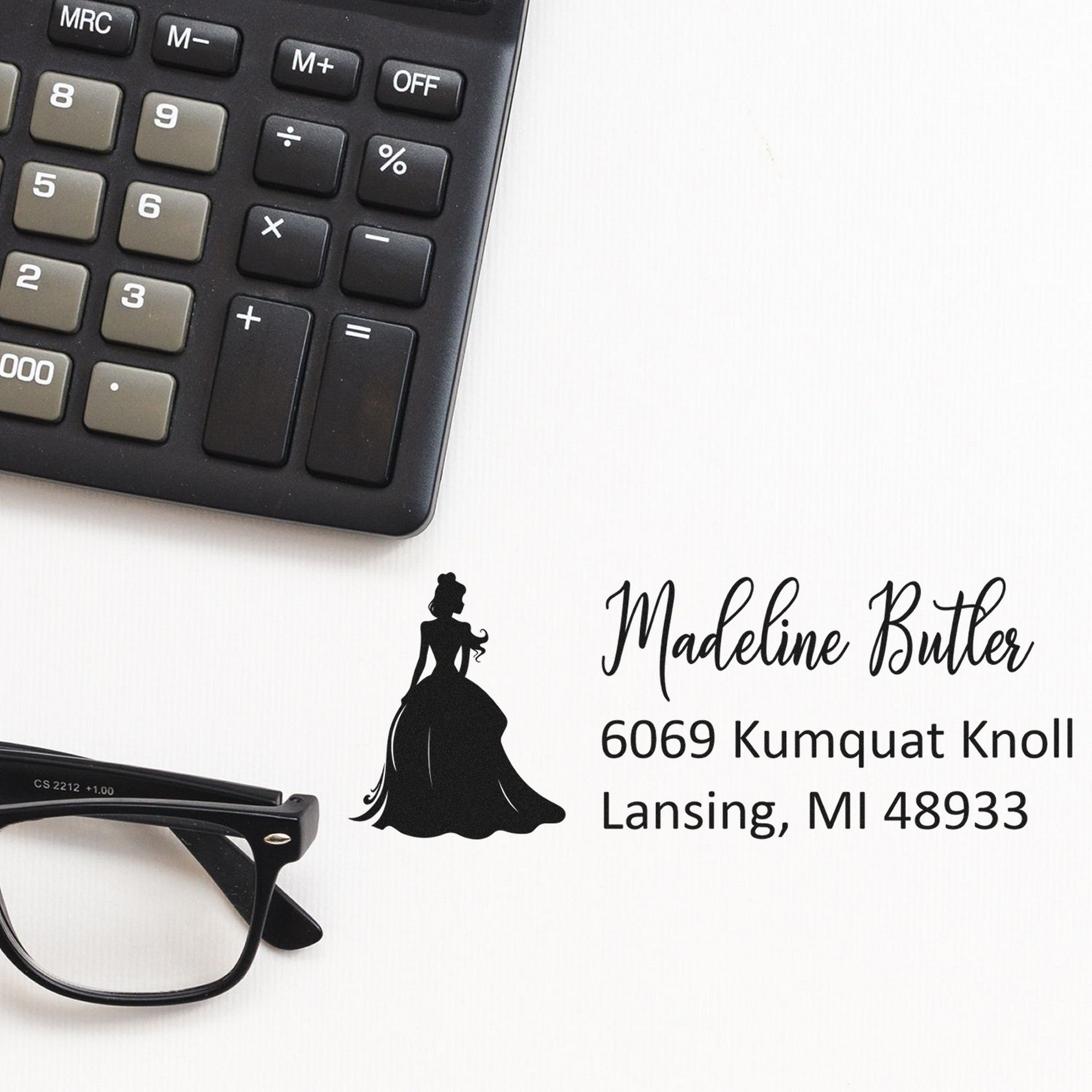 Self-Inking Celestial Celeste Princess Customizable New Address Stamp - Engineer Seal Stamps