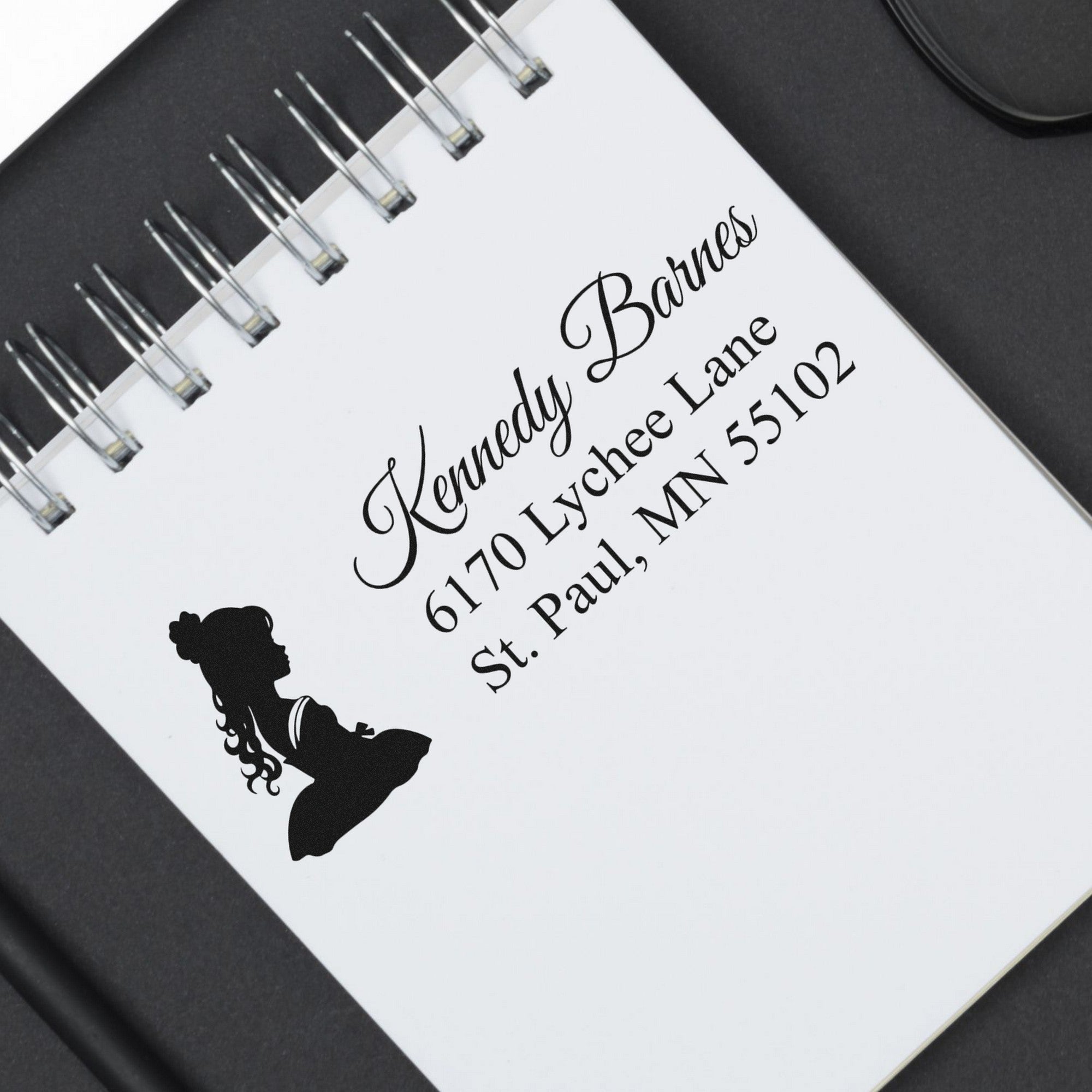 Ethereal Lysandra Princess Customize Name and Address Rubber Stamp - Engineer Seal Stamps