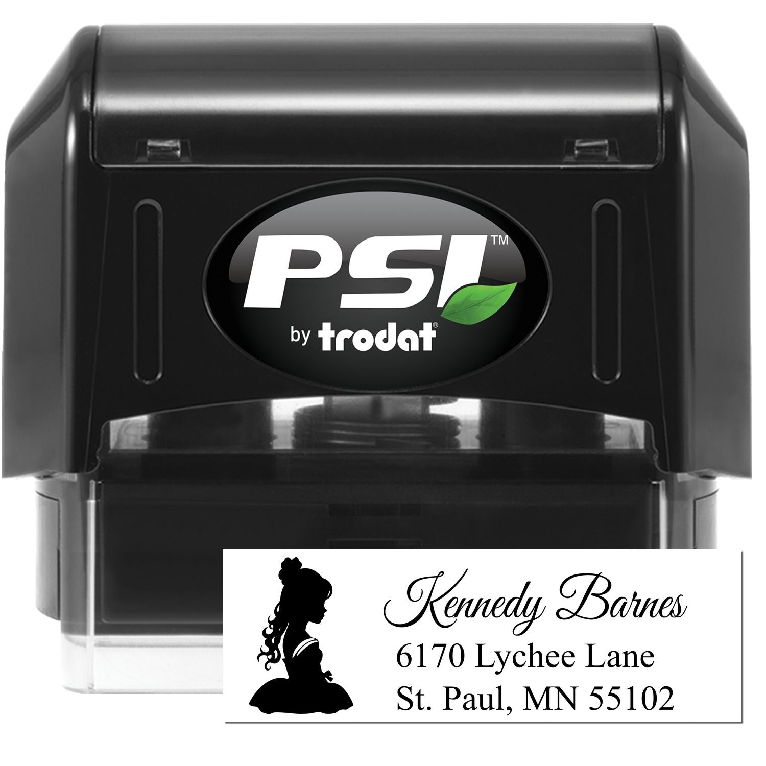 PSI Ethereal Lysandra Princess Custom Address Return Pre-Inked Stamp - Engineer Seal Stamps
