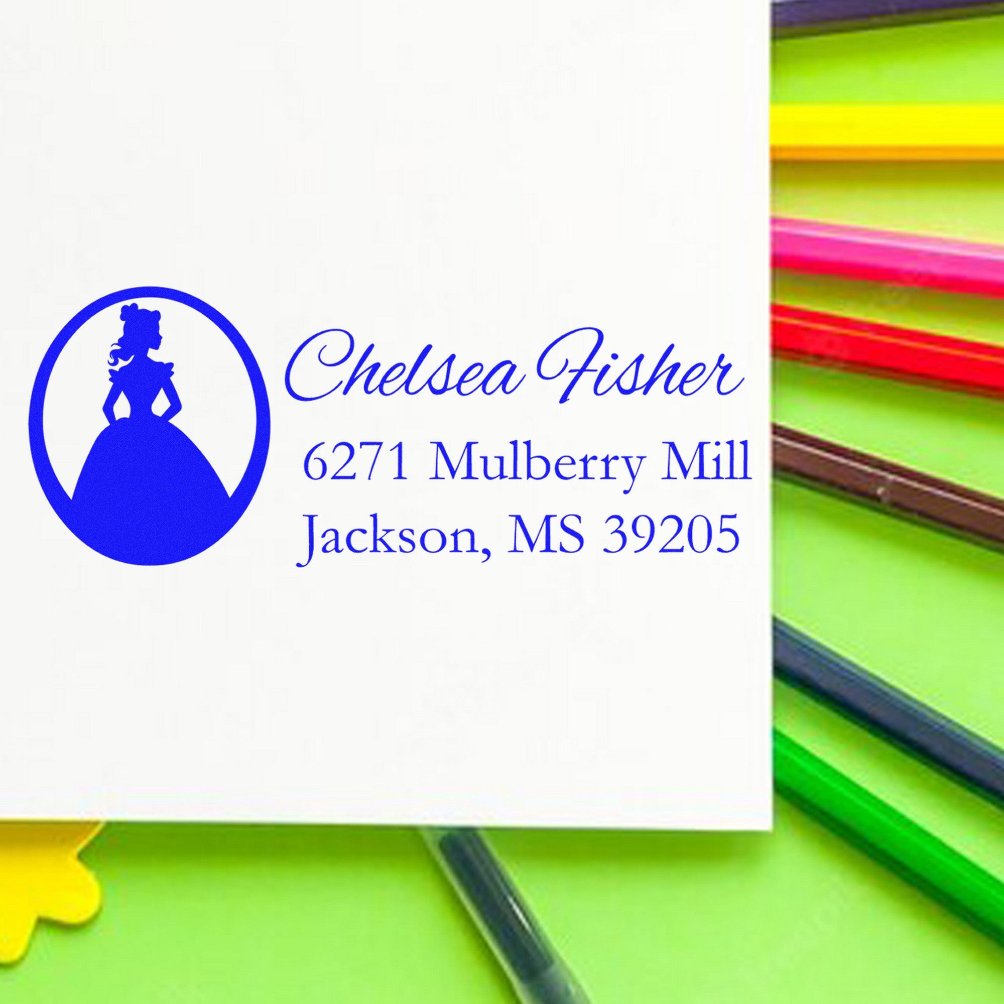 Regal Victoria Princess Customize Mailing Rubber Stamp - Engineer Seal Stamps