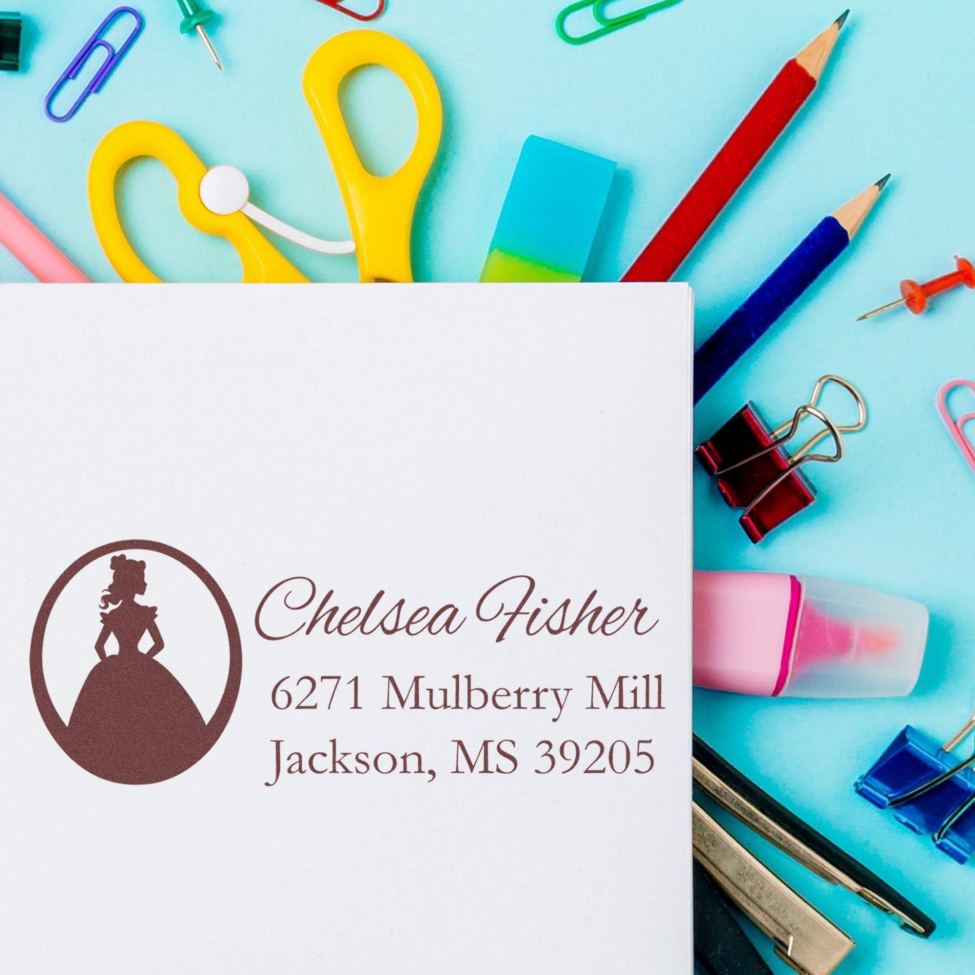 Regal Victoria Princess Customize Mailing Rubber Stamp - Engineer Seal Stamps