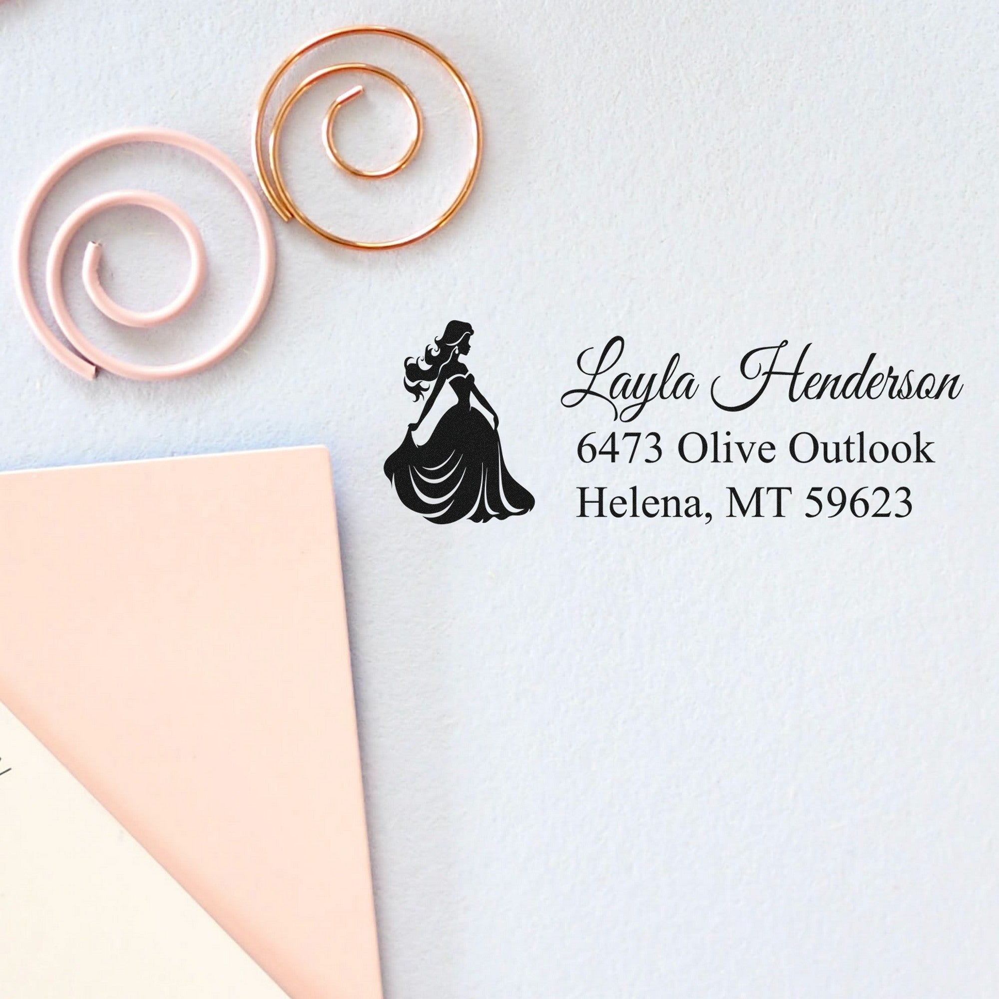Noble Charlotte Princess Customize Home Address Rubber Stamp - Engineer Seal Stamps