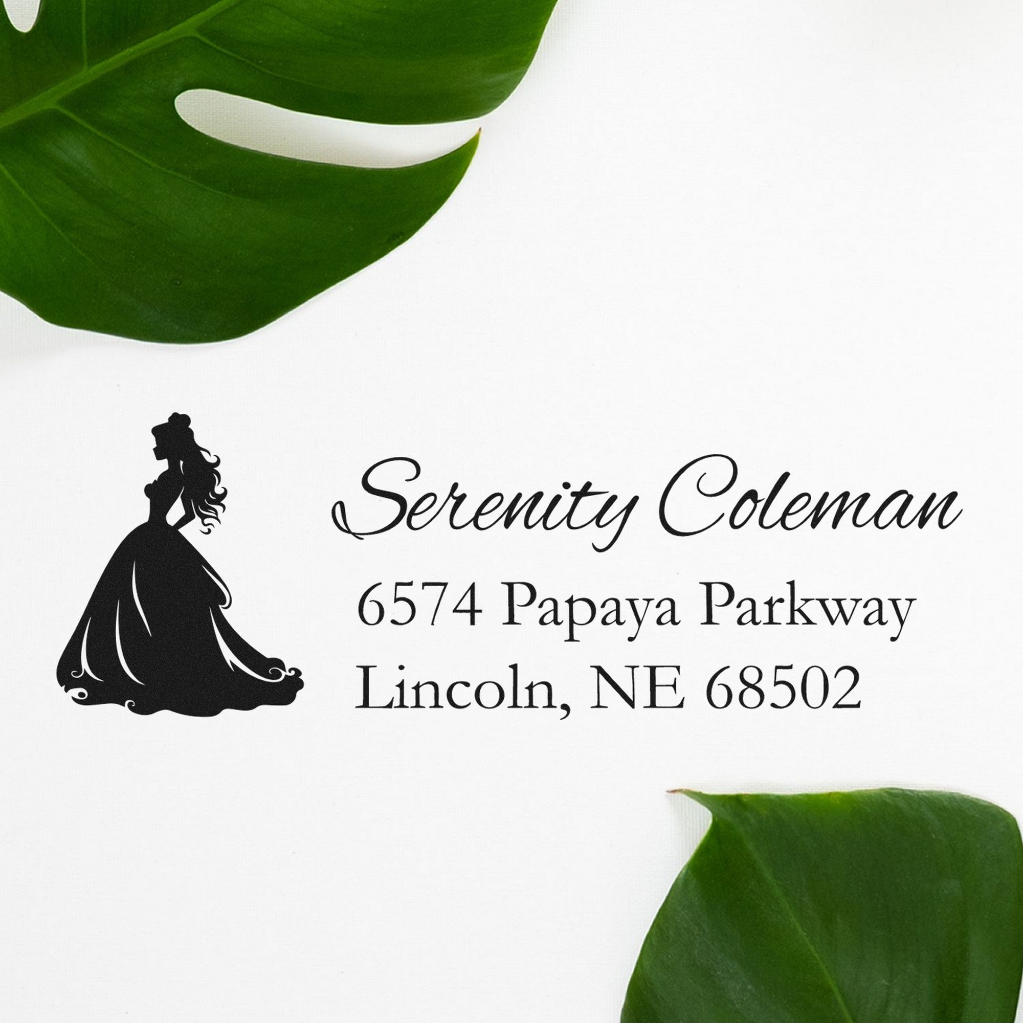 PSI Starlit Estella Princess Custom Home Address For Envelopes Pre-Inked Stamp - Engineer Seal Stamps