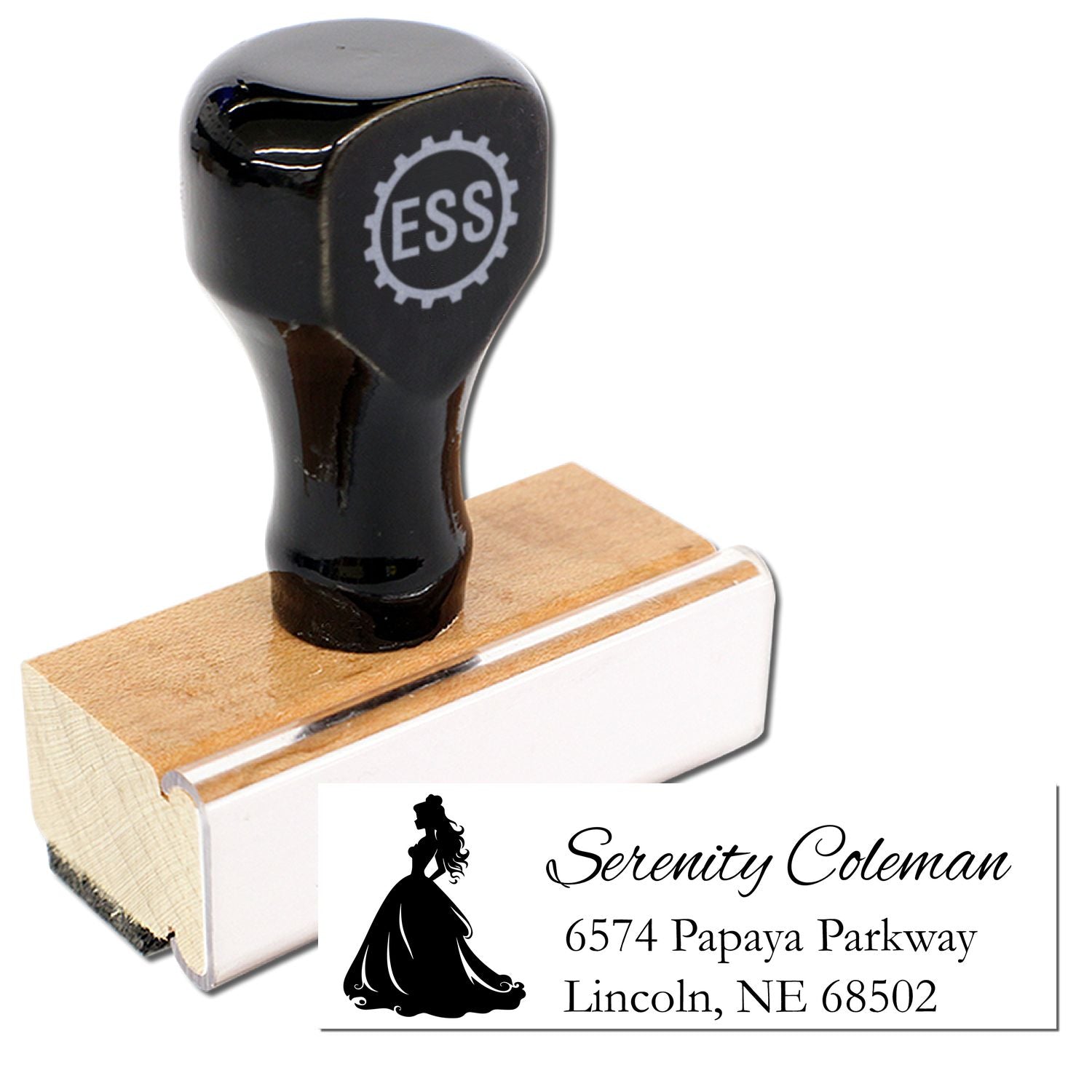 Starlit Estella Princess Customize Address Return Rubber Stamp - Engineer Seal Stamps
