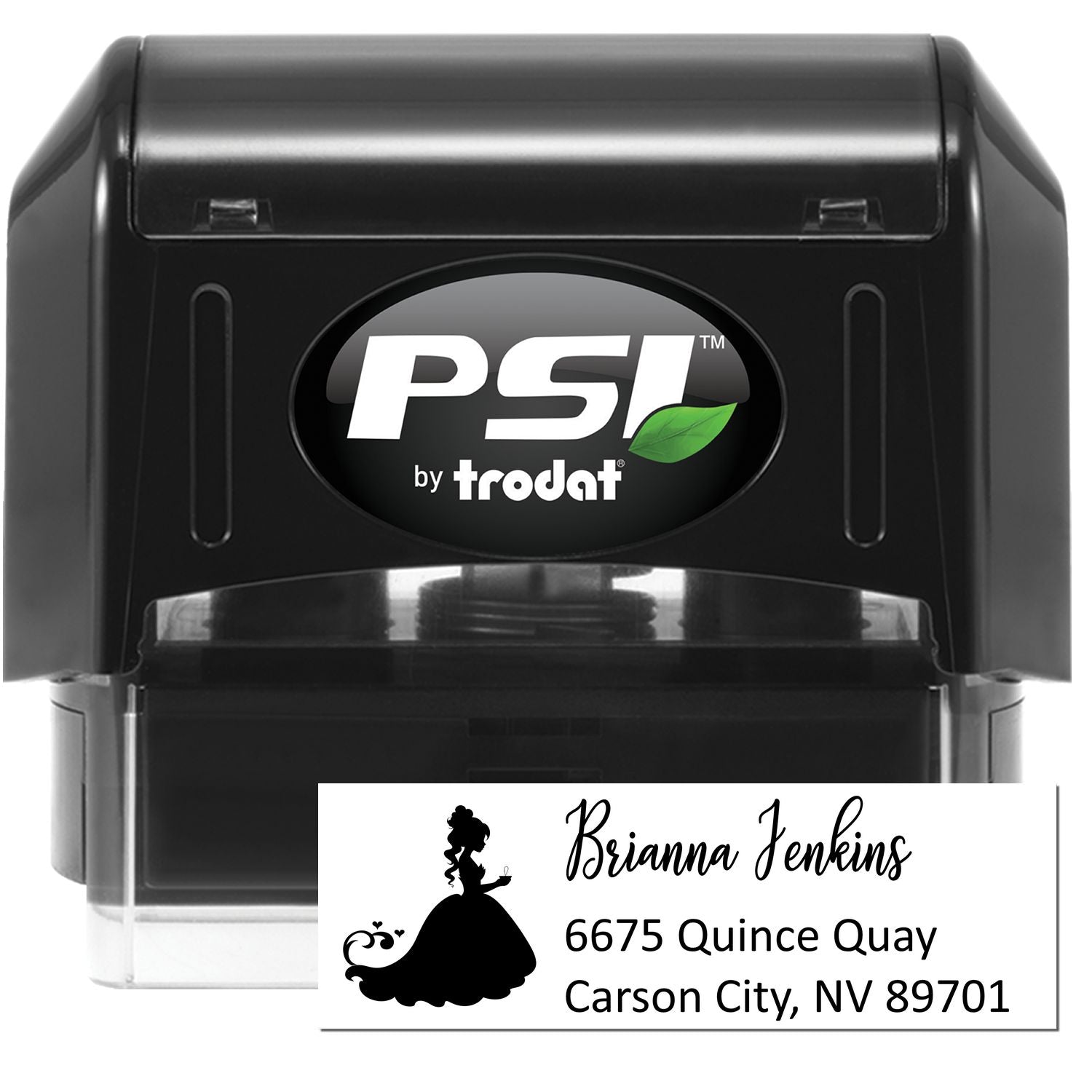 PSI Luminous Lucinda Princess Custom Address Label Pre-Inked Stamp - Engineer Seal Stamps