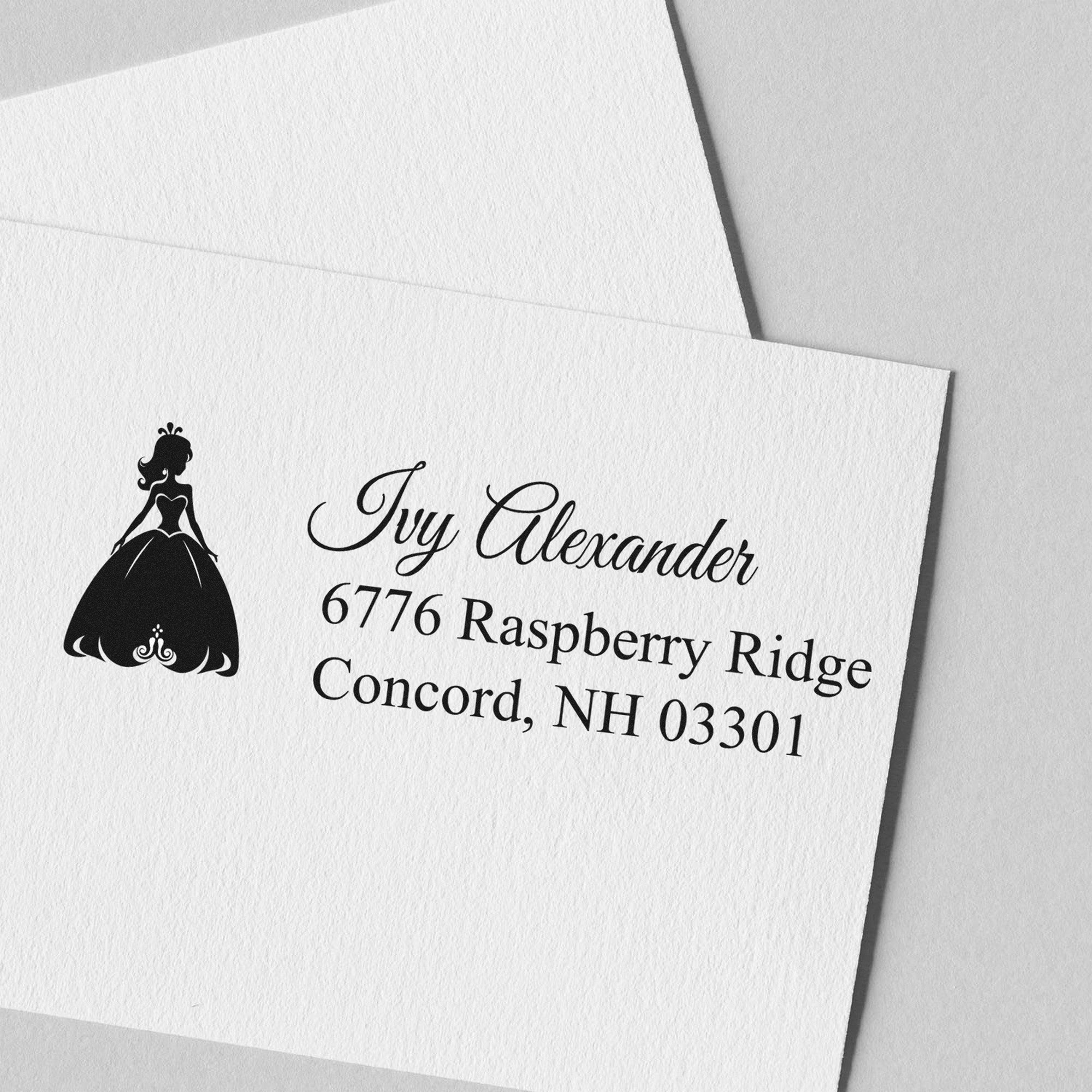 Dreamy Arabella Princess Customize Mail Address Rubber Stamp - Engineer Seal Stamps