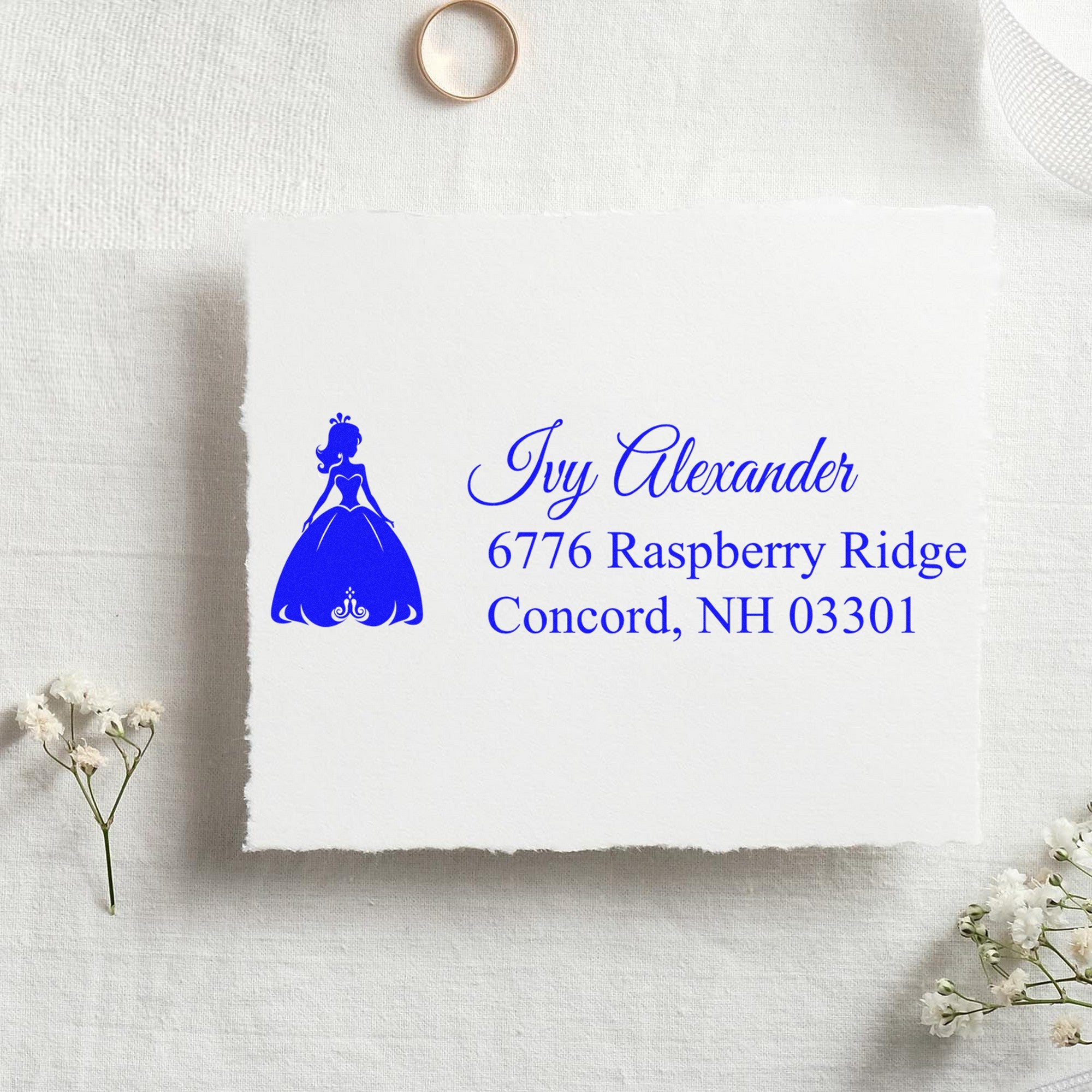 PSI Dreamy Arabella Princess Customized Address Pre-Inked Stamp - Engineer Seal Stamps