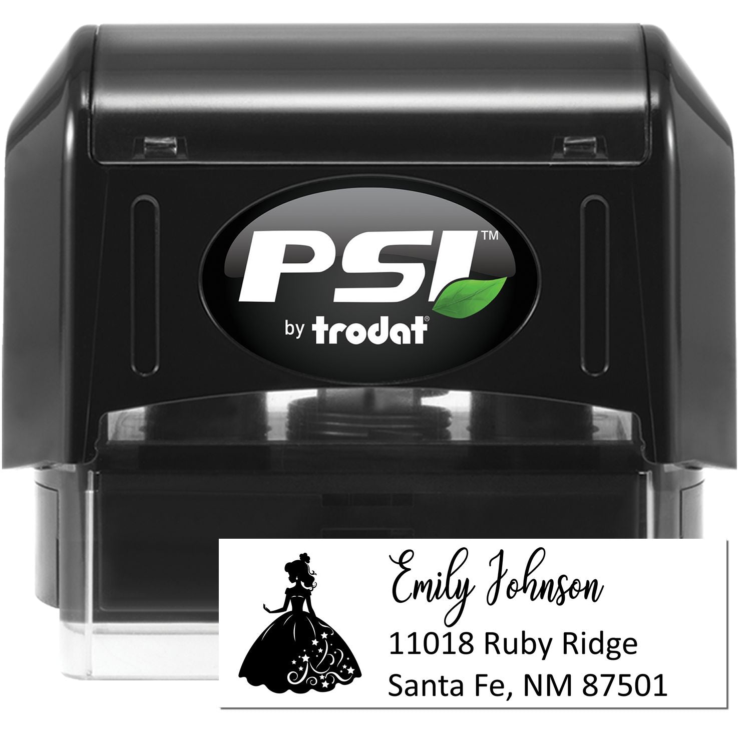 PSI Tranquil Seraphina Princess Customized Name and Address Pre-Inked Stamp - Engineer Seal Stamps