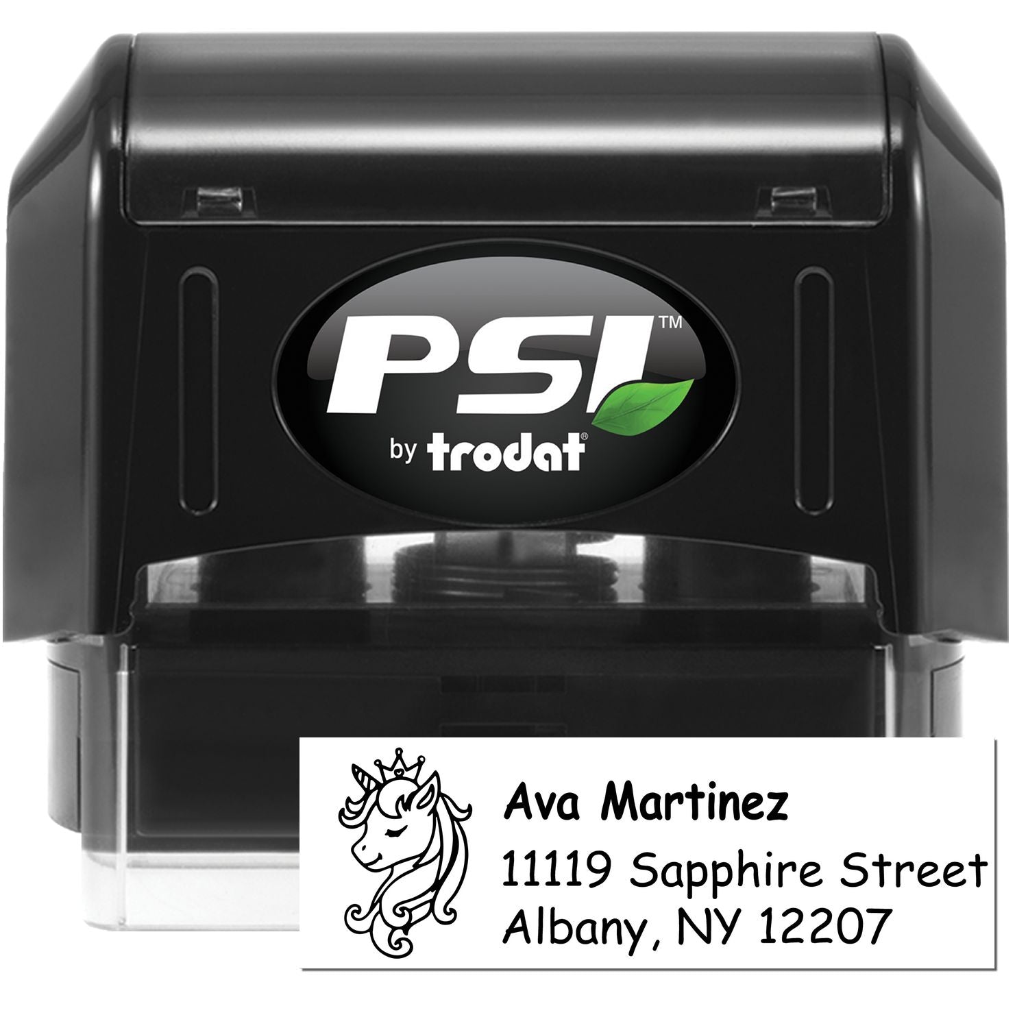 Sapphire Sapphireglow Mythical Unicorn Customize Name and Address - Engineer Seal Stamps