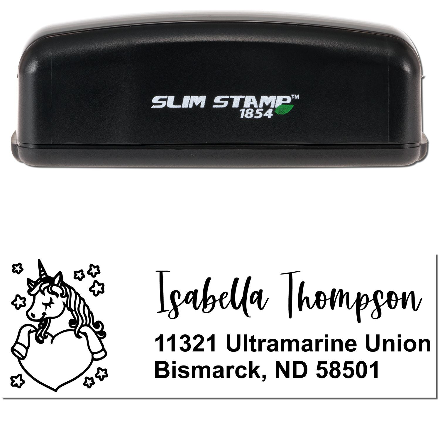 Mystic Moonbeam Unicorn Custom Home Address - Engineer Seal Stamps