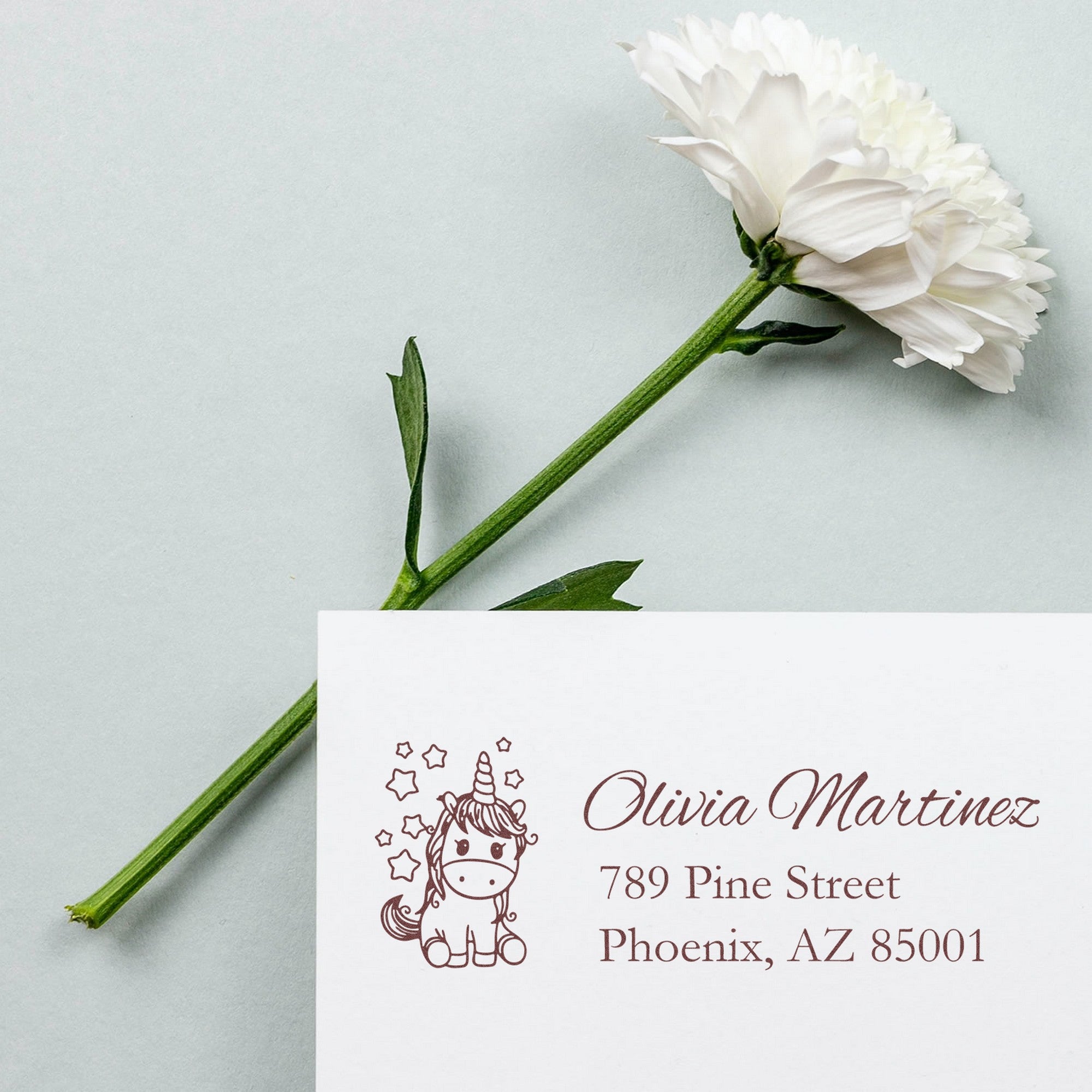 Glittering Glitterhoof Mythical Unicorn Customize Mailing Address - Engineer Seal Stamps