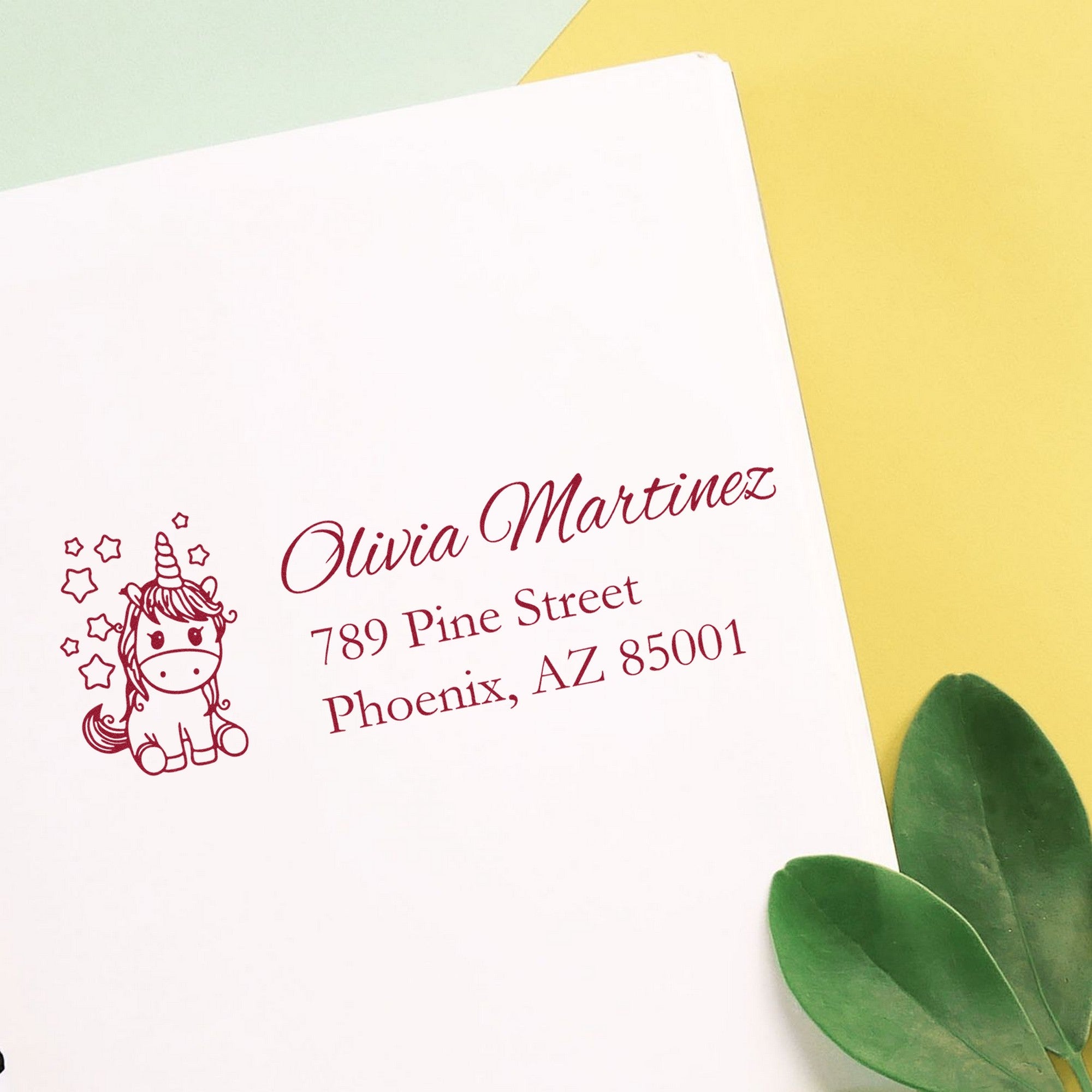 Glittering Glitterhoof Mythical Unicorn Customize Mailing Address - Engineer Seal Stamps