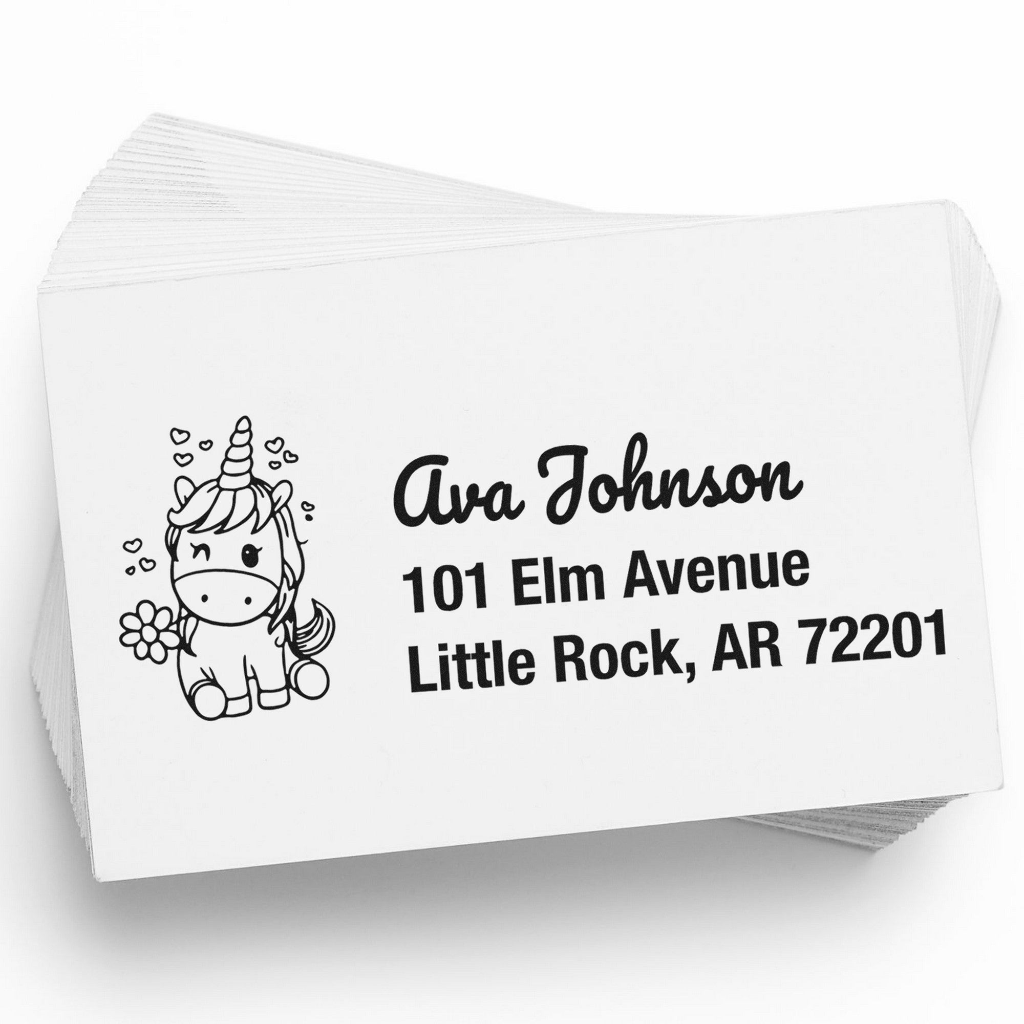 Majestic Mysticwind Unicorn Customize Address Return Rubber Stamp - Engineer Seal Stamps