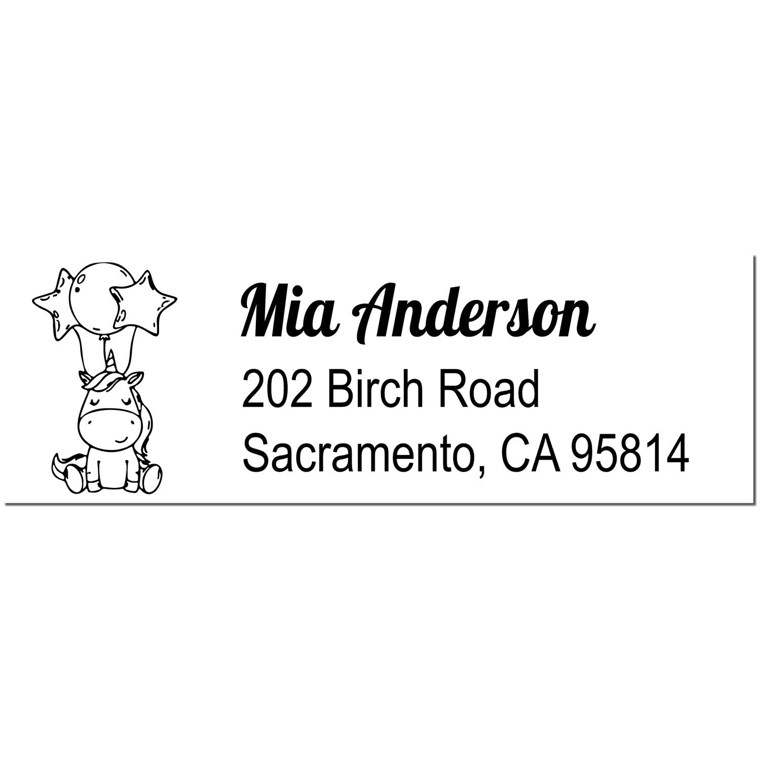 Ethereal Rainbowsky Mythical Unicorn Customize New Address - Engineer Seal Stamps