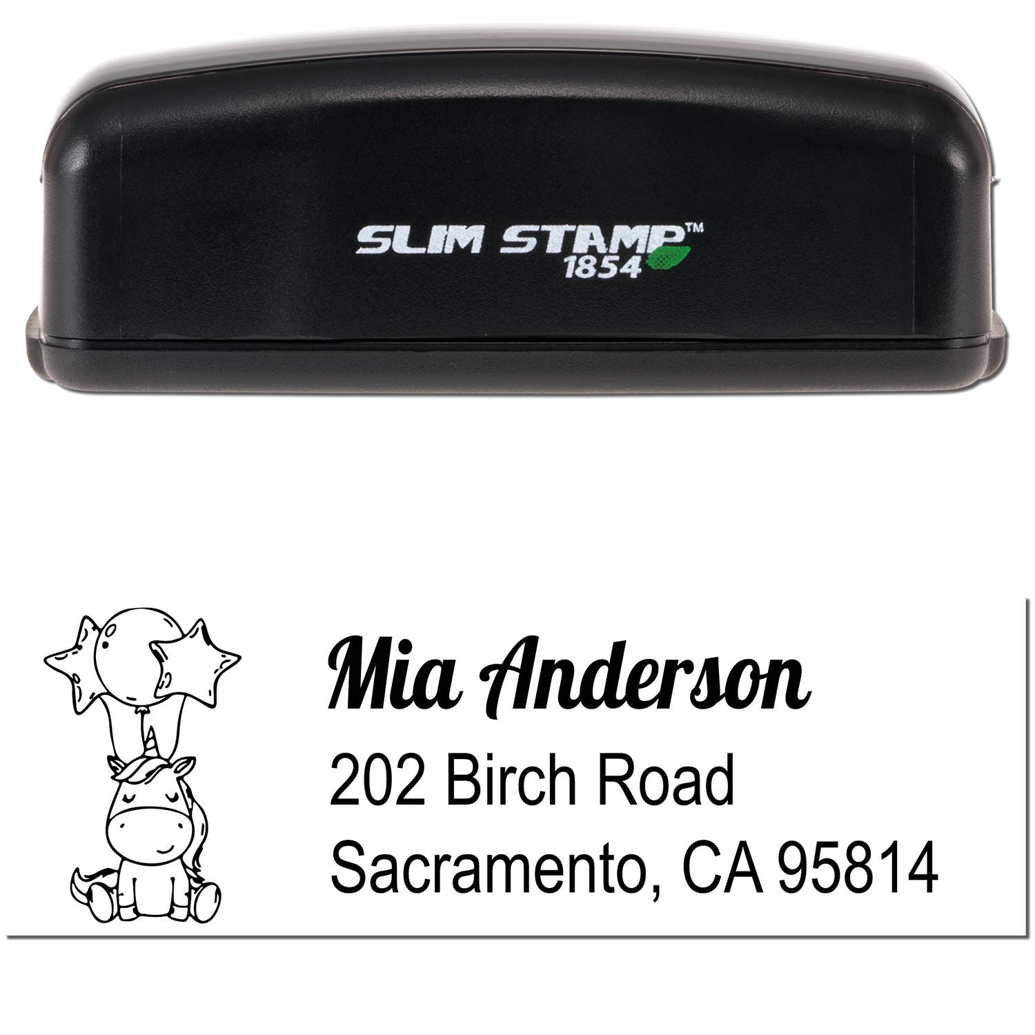 Ethereal Rainbowsky Unicorn Custom Home Address For Envelopes - Engineer Seal Stamps