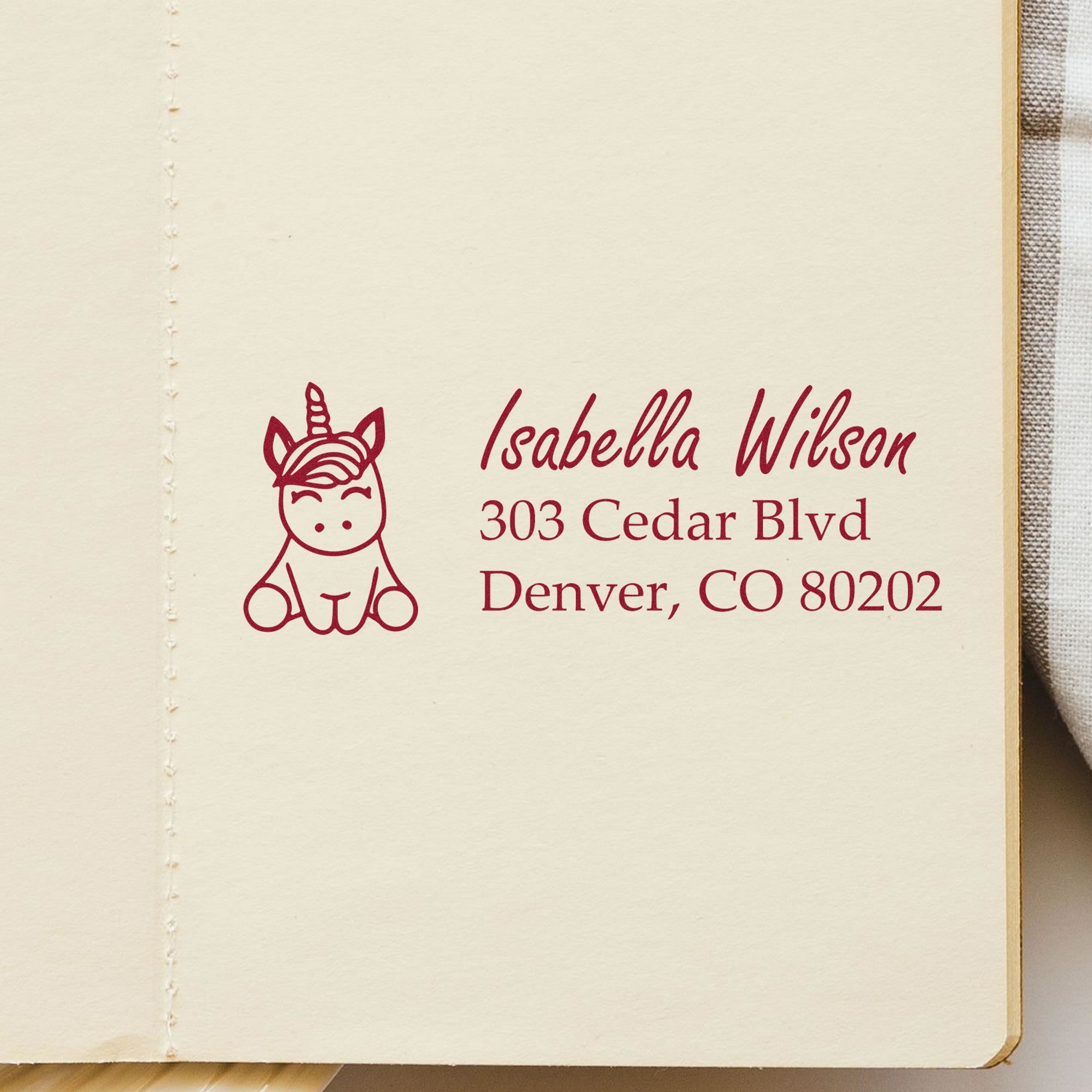Shimmering Luminara Mythical Unicorn Customize Home Address For Envelopes - Engineer Seal Stamps