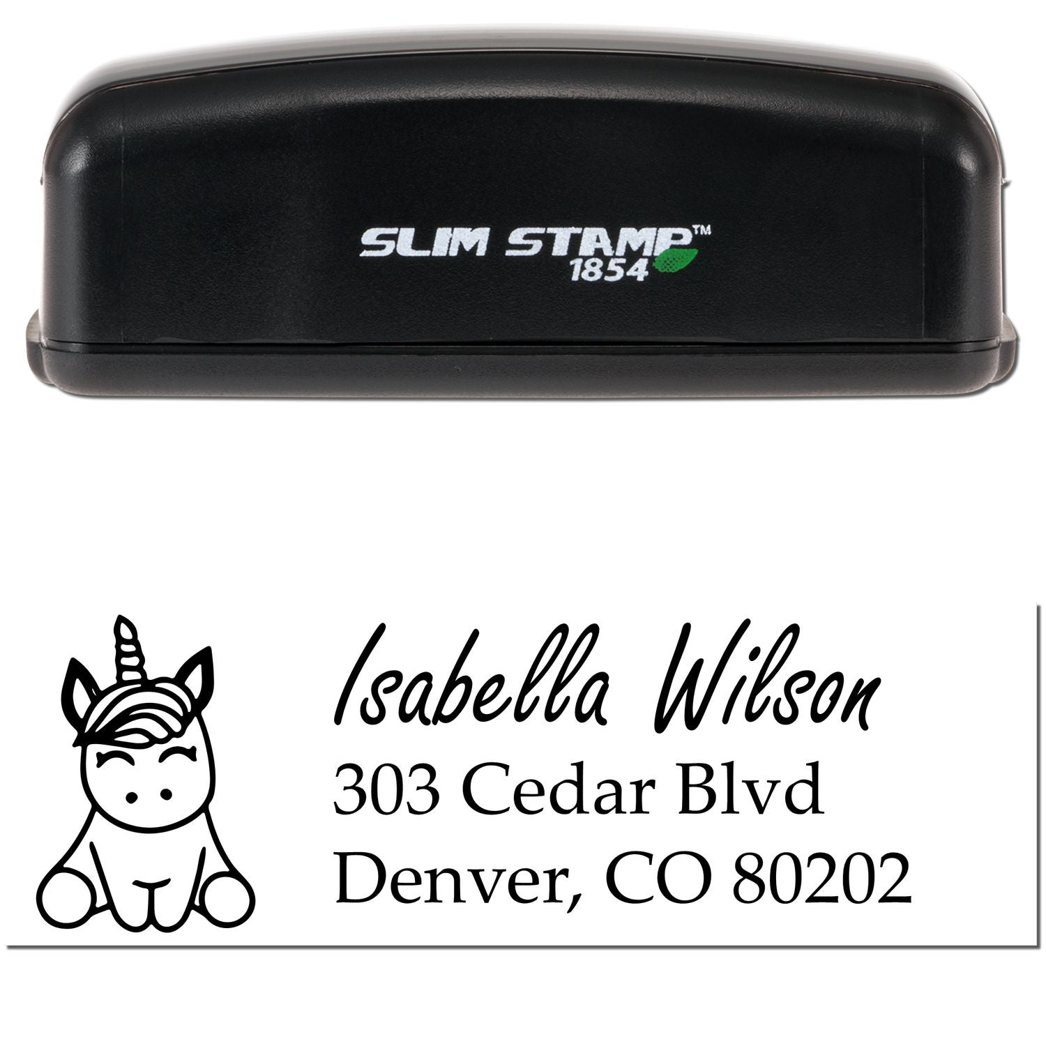 Shimmering Luminara Unicorn Custom Address Label - Engineer Seal Stamps
