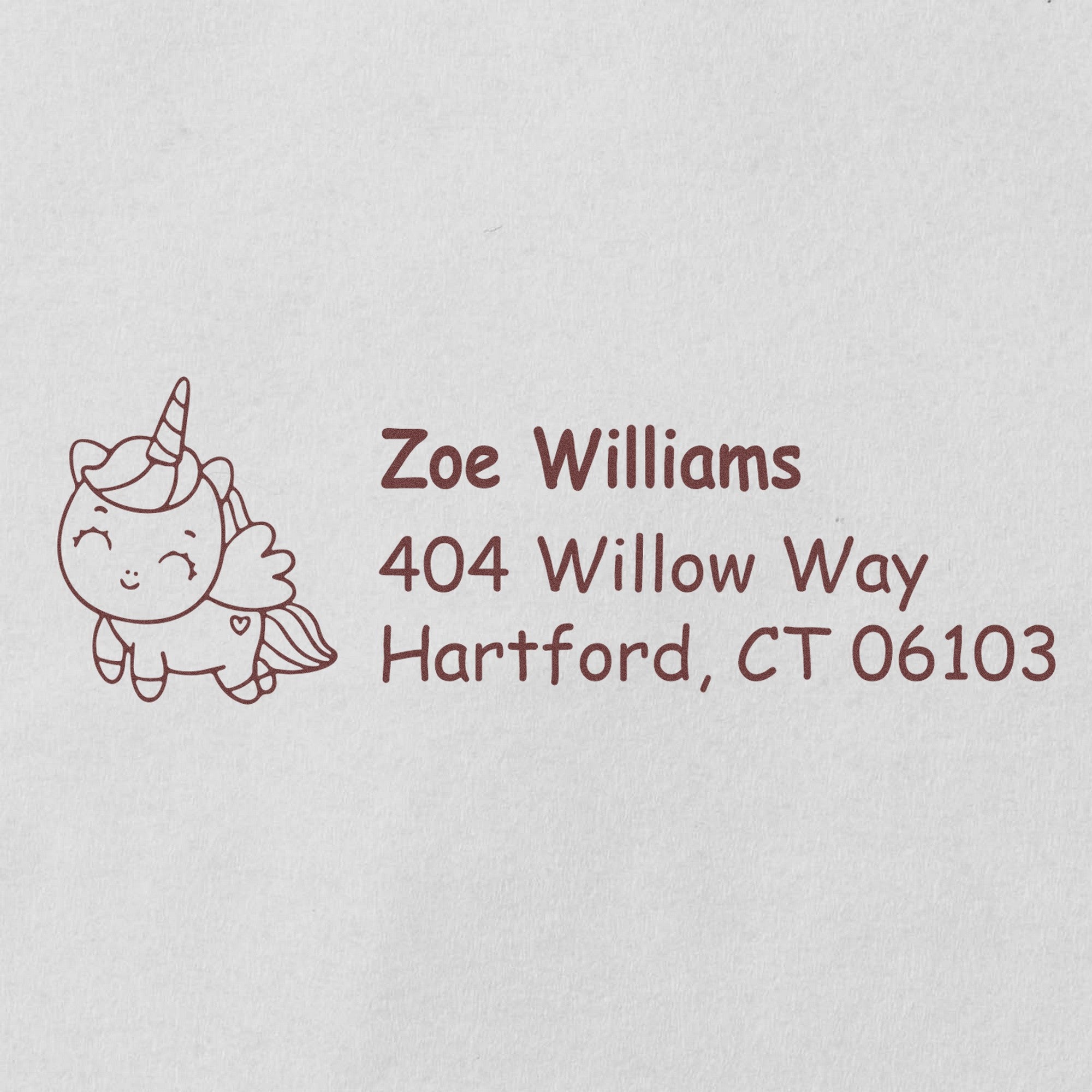 Gleaming Sparklemane Unicorn Customized Address - Engineer Seal Stamps