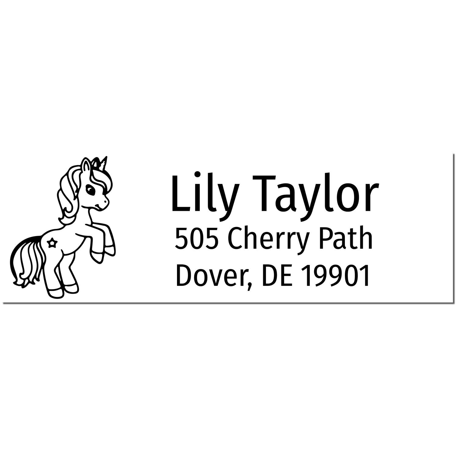 Crystalized Crystalhorn Unicorn Customize Home Address For Envelopes Rubber Stamp - Engineer Seal Stamps