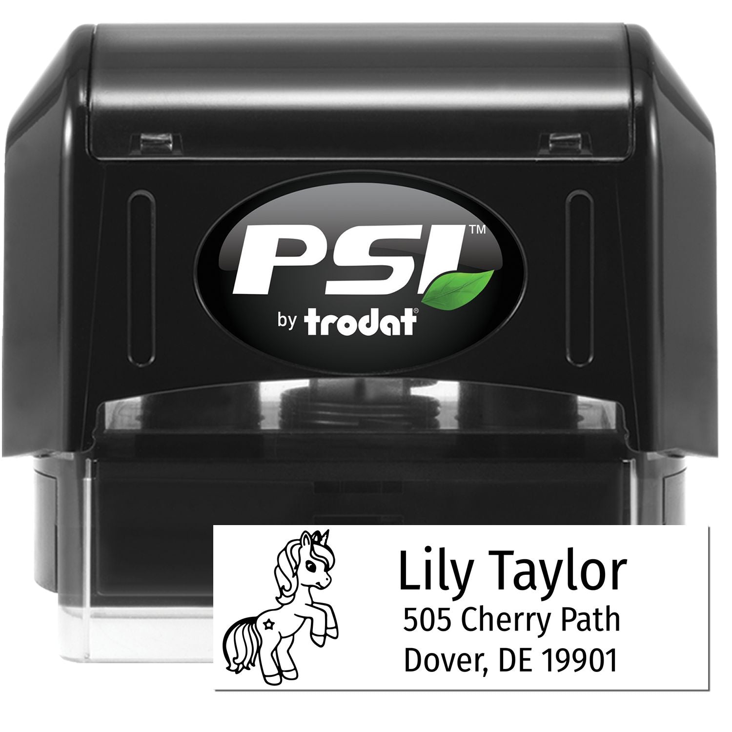 Crystalized Crystalhorn Mythical Unicorn Customizable Address - Engineer Seal Stamps