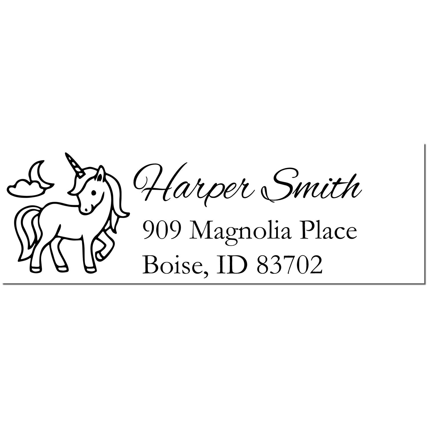 Serene Seraphina Unicorn Customized Home Address - Engineer Seal Stamps