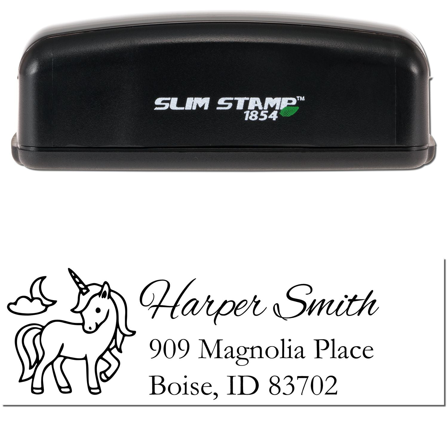 Serene Seraphina Unicorn Customized Home Address - Engineer Seal Stamps