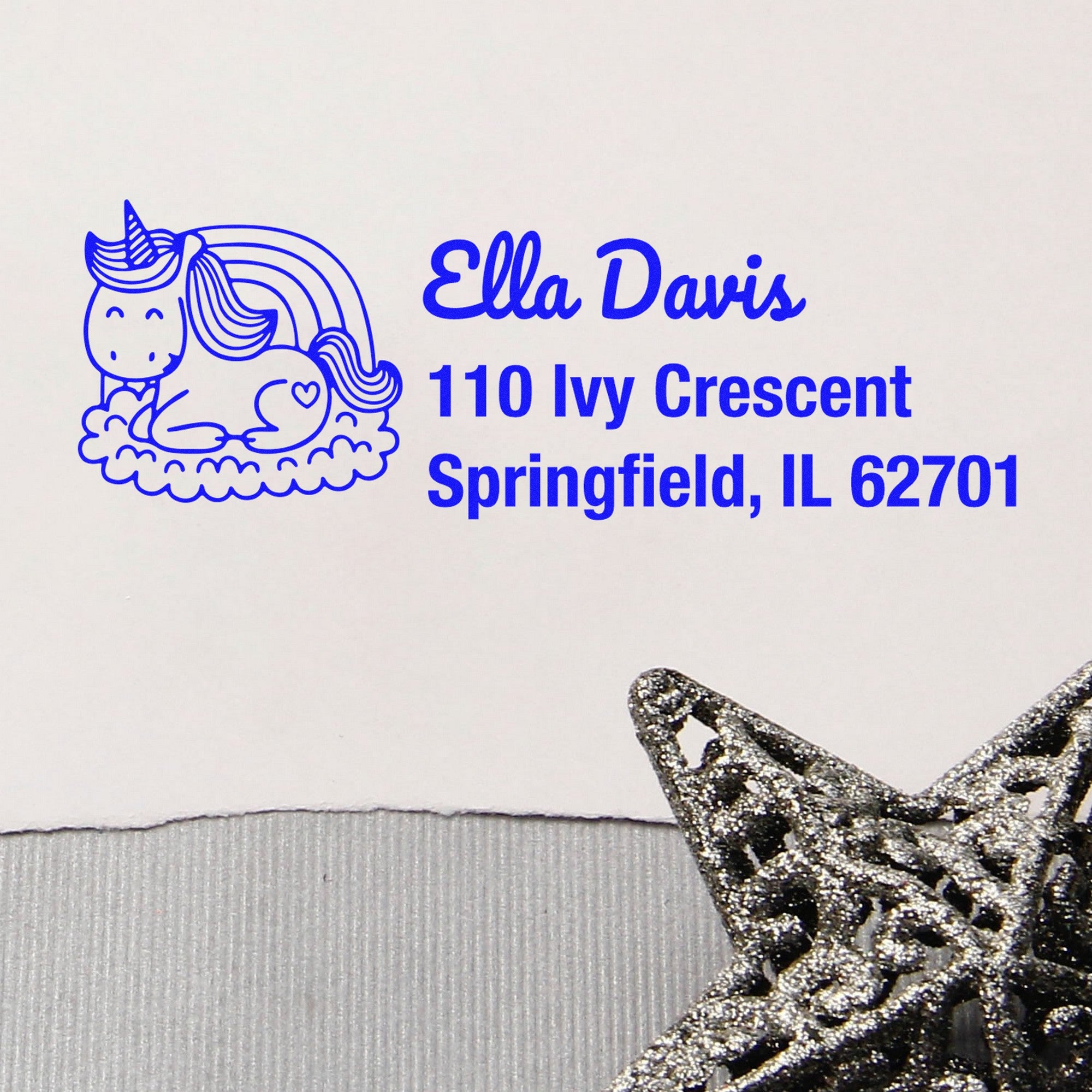 Self-Inking Twilight Twilightbreeze Magical Unicorn Customized Mail Stamp - Engineer Seal Stamps