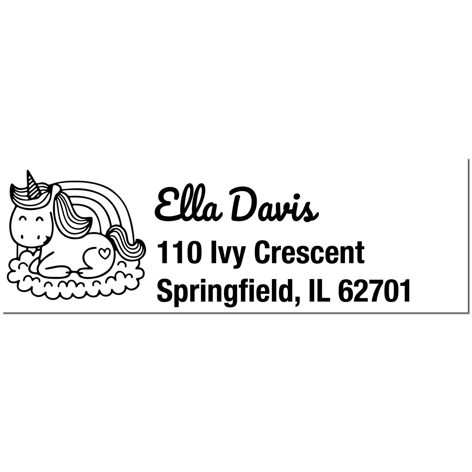 Self-Inking Twilight Twilightbreeze Magical Unicorn Customized Mail Stamp - Engineer Seal Stamps