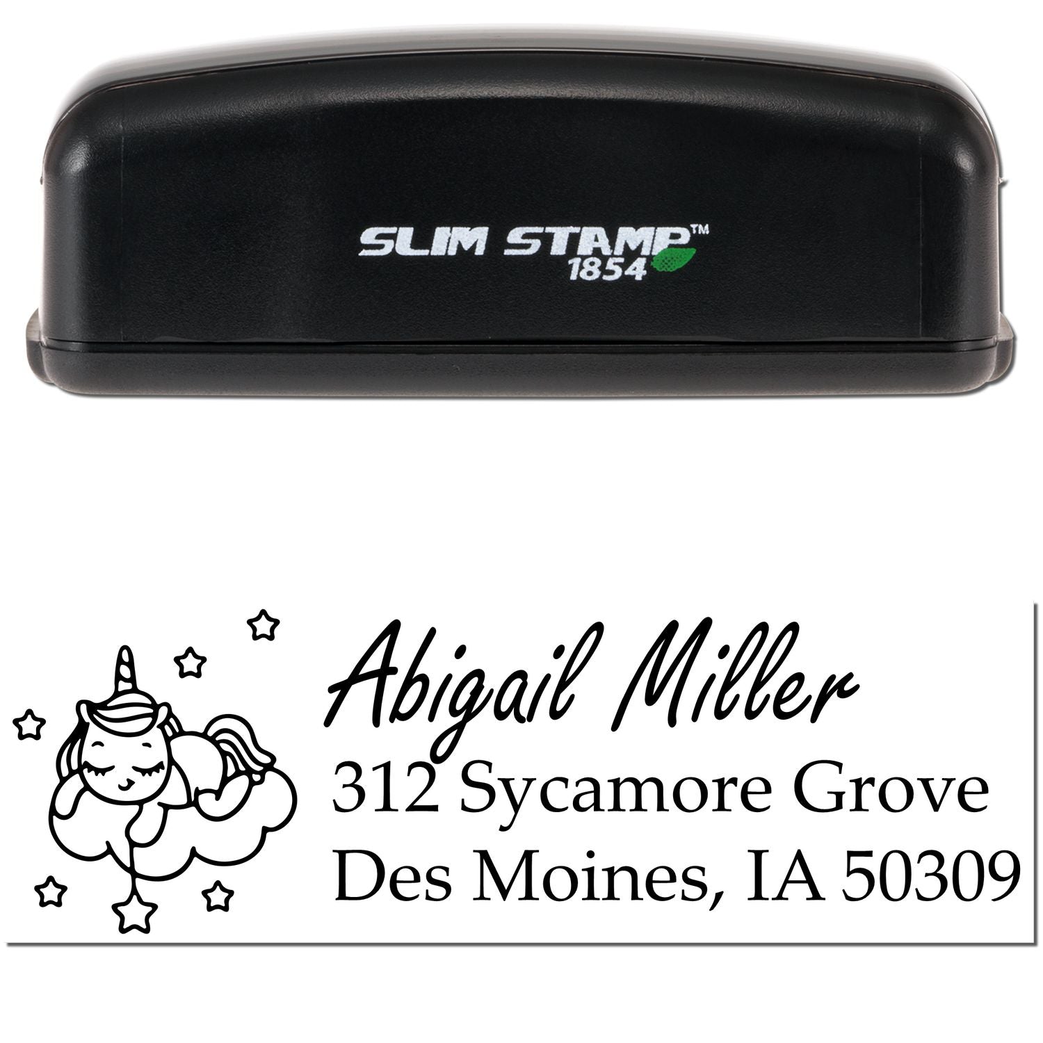 Opalescent Opalshine Unicorn Customized Mail Address - Engineer Seal Stamps