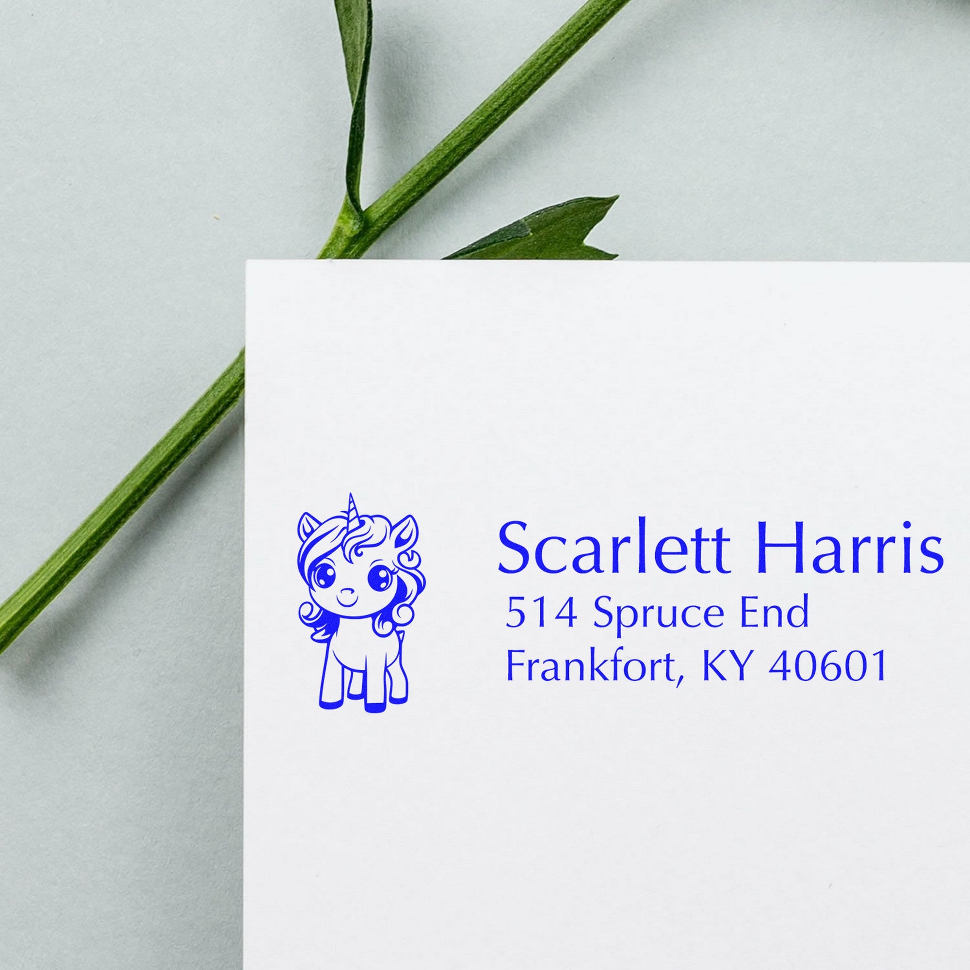 Fiery Sunblaze Unicorn Customized Home Address For Envelopes - Engineer Seal Stamps