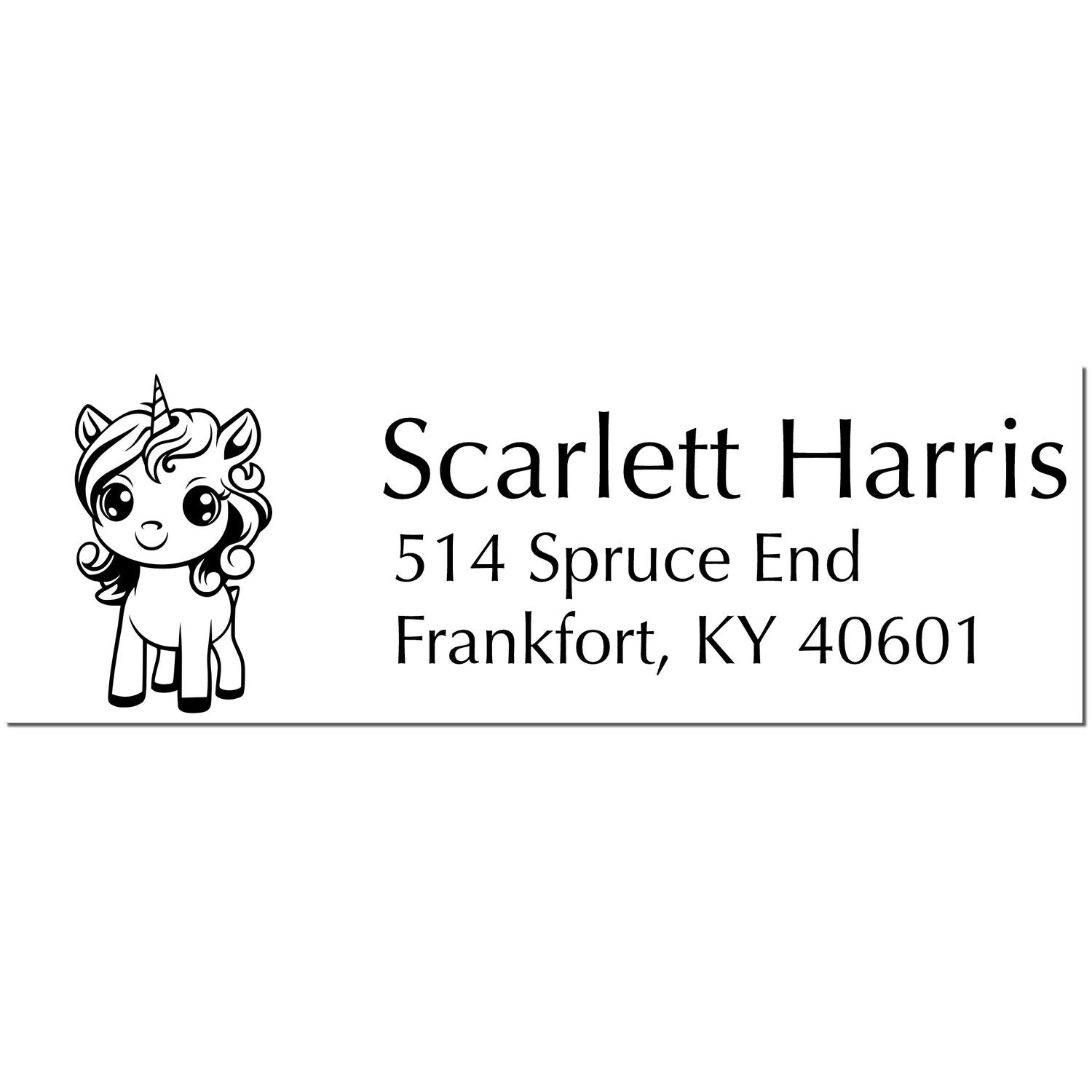 Fiery Sunblaze Unicorn Customized Home Address For Envelopes - Engineer Seal Stamps