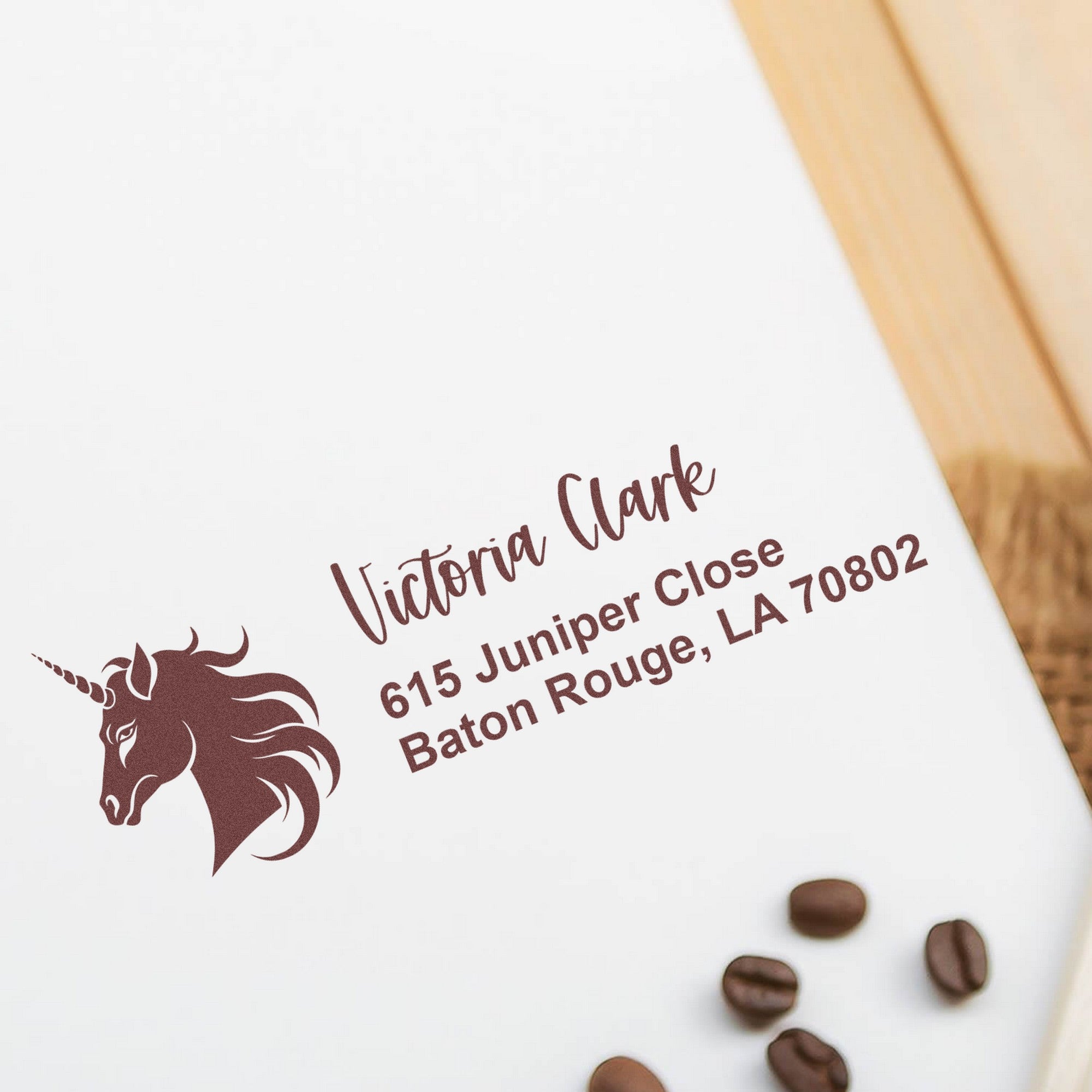 Radiant Radiantglow Mythical Unicorn Customizable Home Address For Envelopes - Engineer Seal Stamps