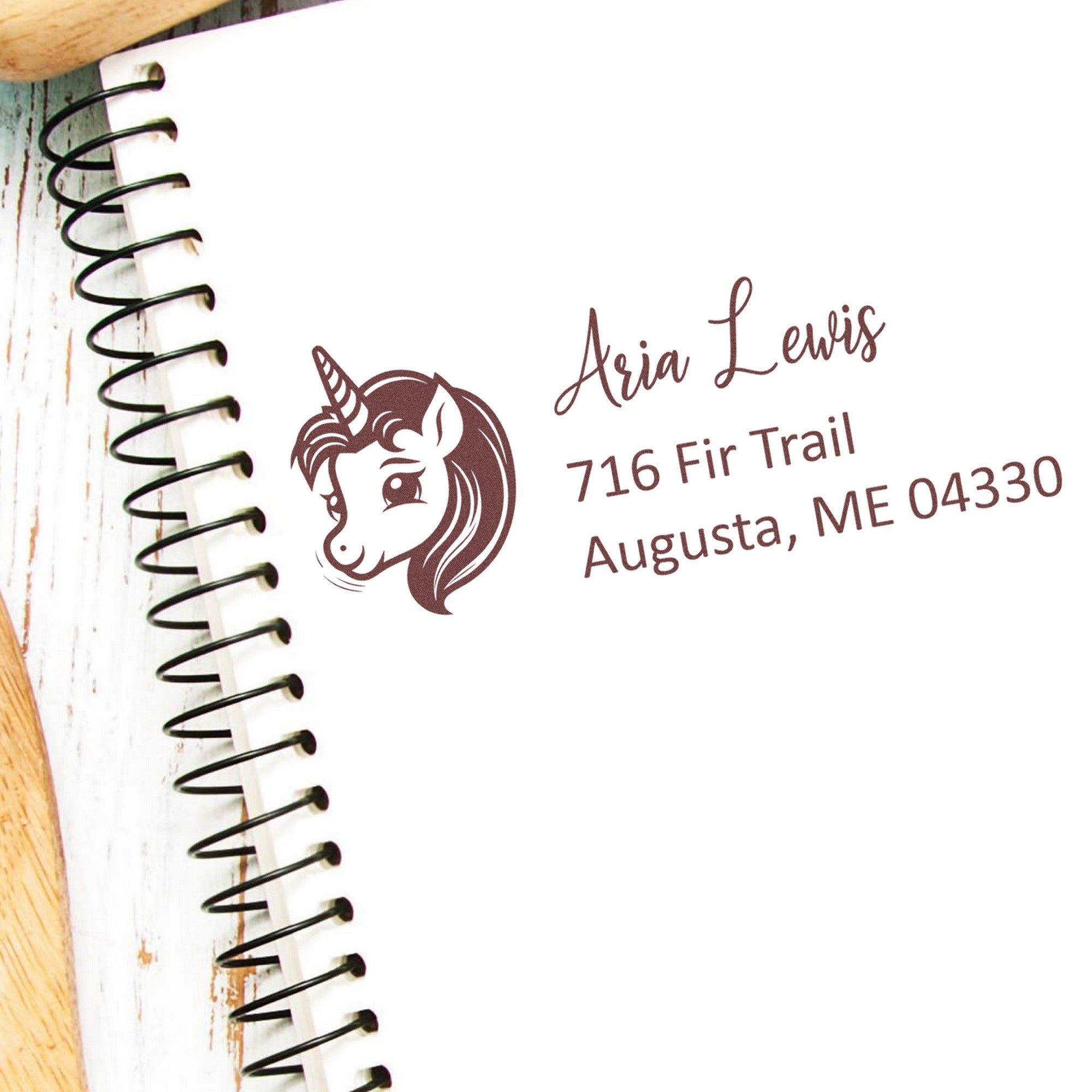 Heavenly Halocrest Mythical Unicorn Customizable Address Label - Engineer Seal Stamps