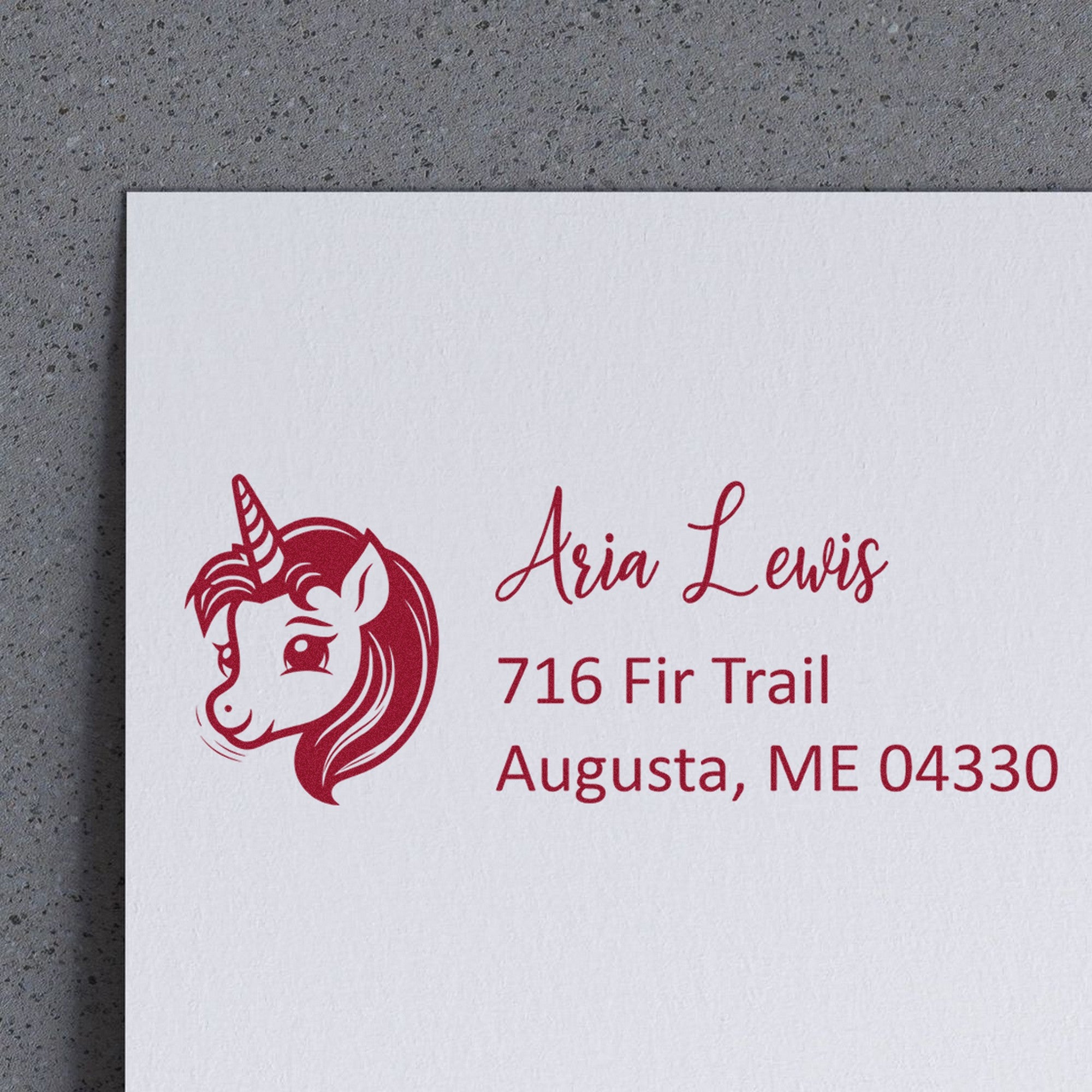Heavenly Halocrest Mythical Unicorn Customizable Address Label - Engineer Seal Stamps