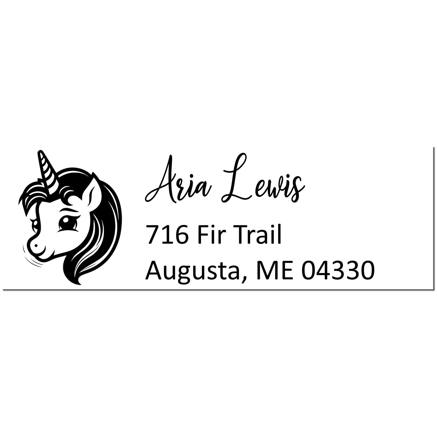 Heavenly Halocrest Mythical Unicorn Customizable Address Label - Engineer Seal Stamps