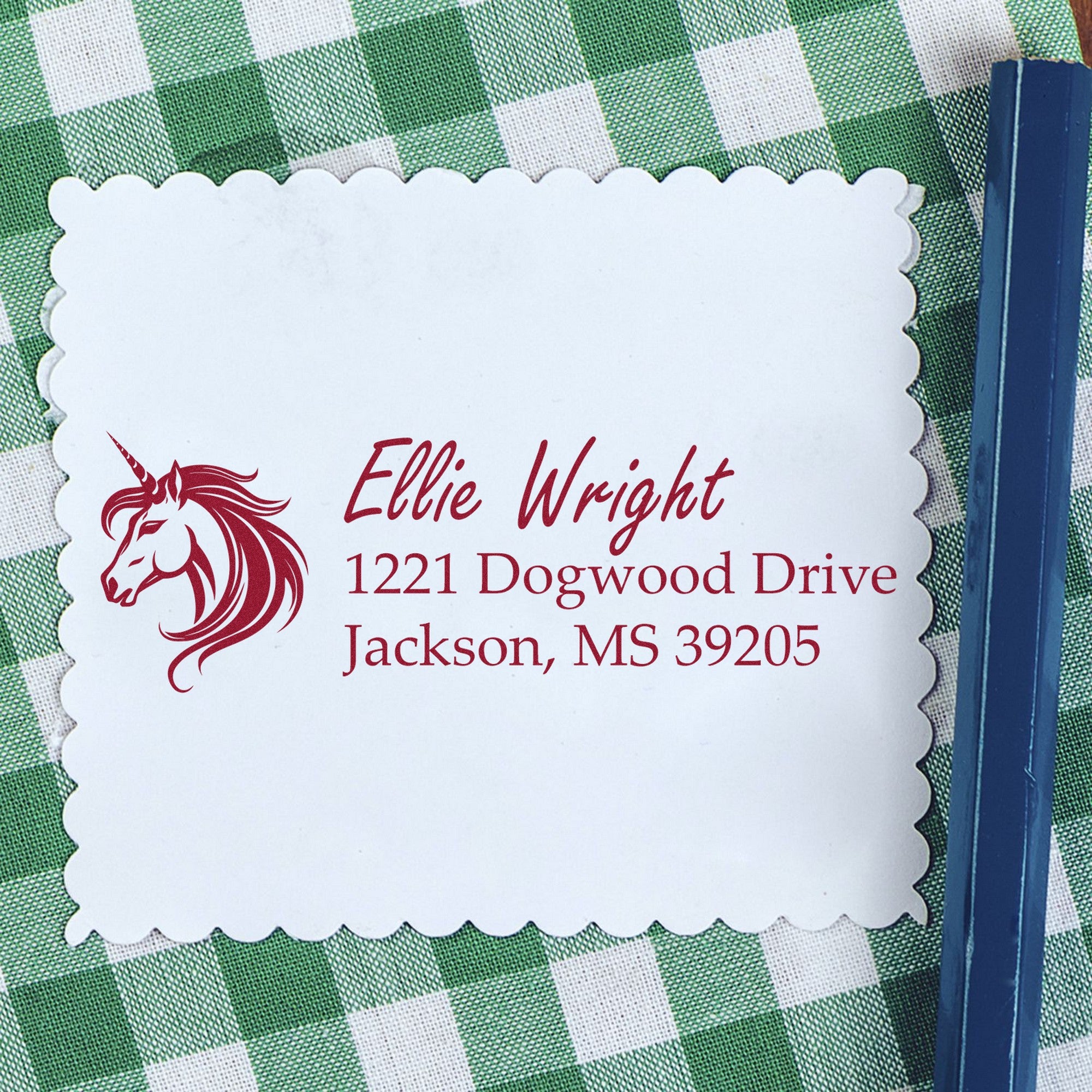 Dreamlike Mistymane Unicorn Handmade Home Address - Engineer Seal Stamps